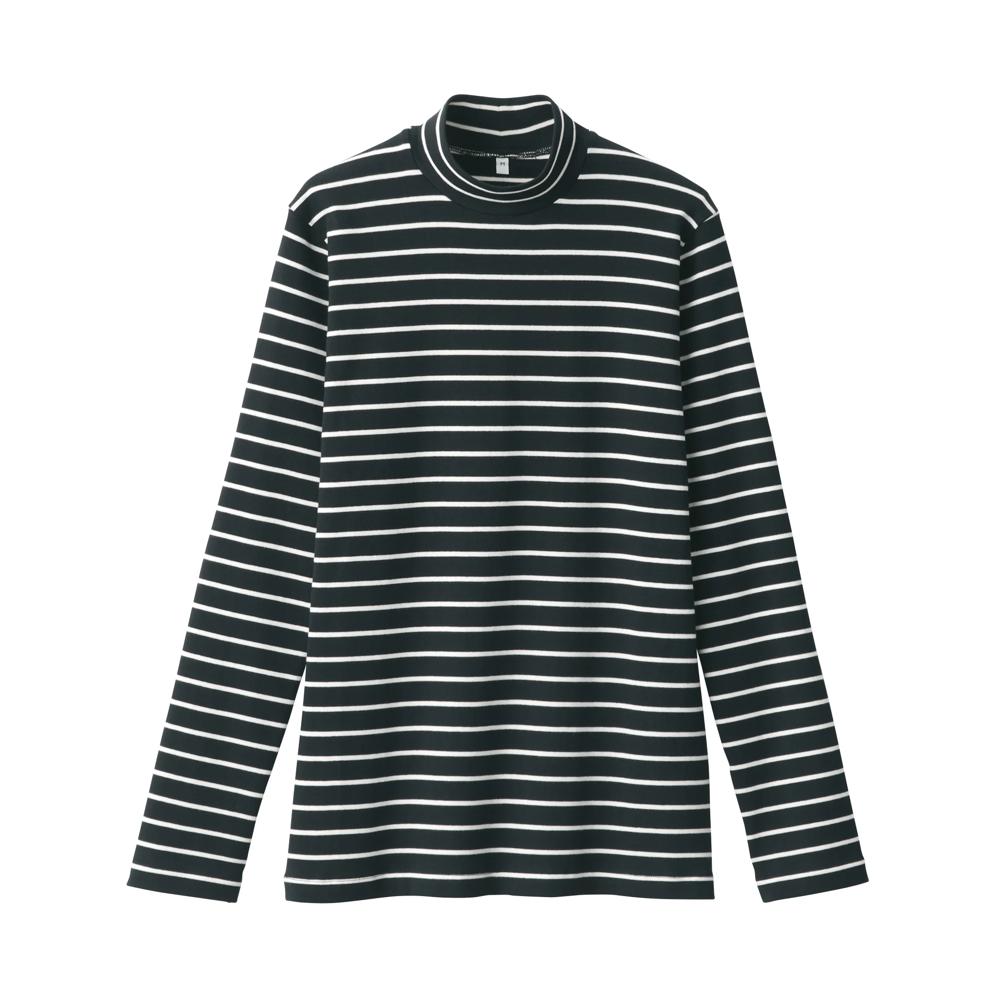 Women's Brushed Ribbed High Neck Long Sleeve Striped T-Shirt - Image 10