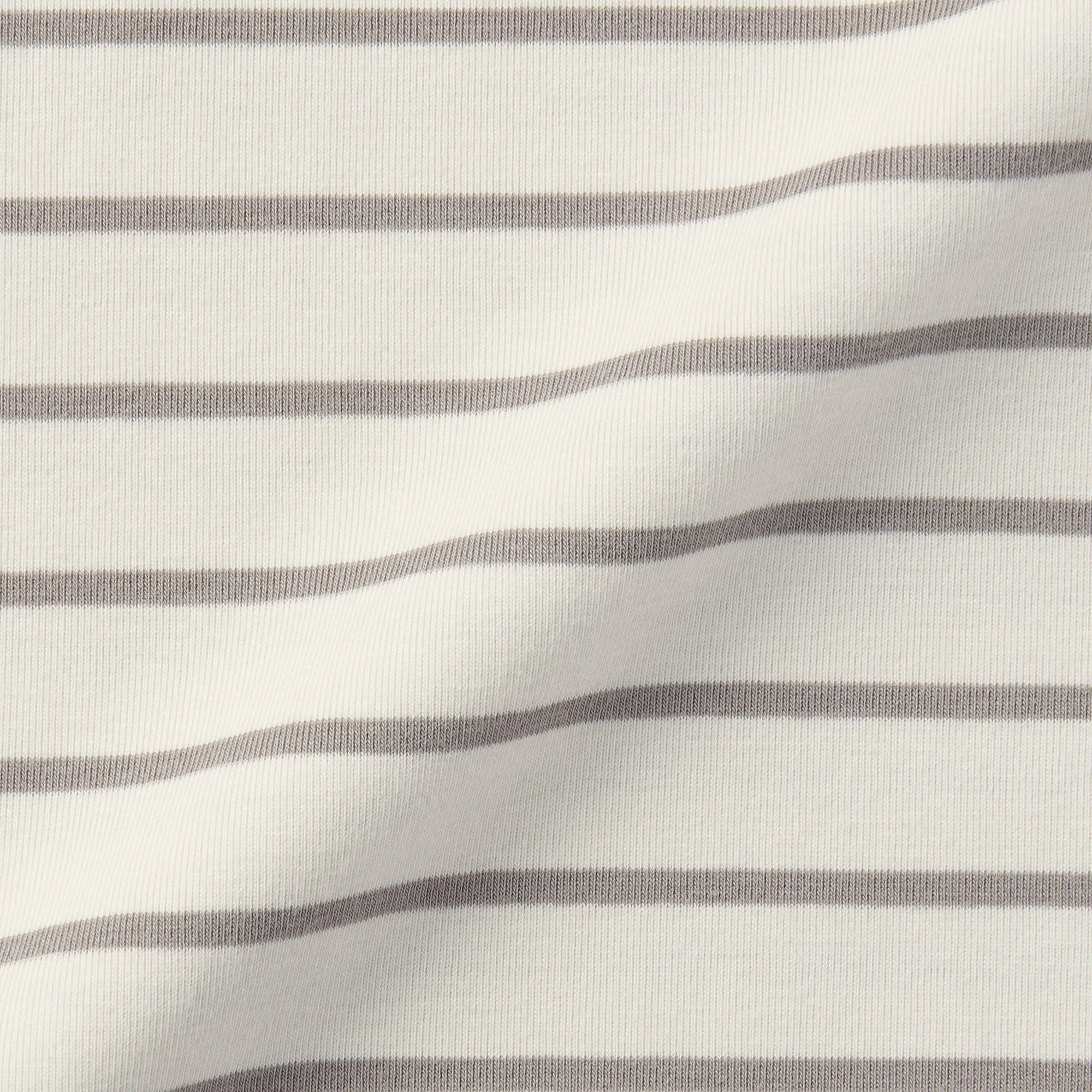 Women's Brushed Ribbed High Neck Long Sleeve Striped T-Shirt - Image 8
