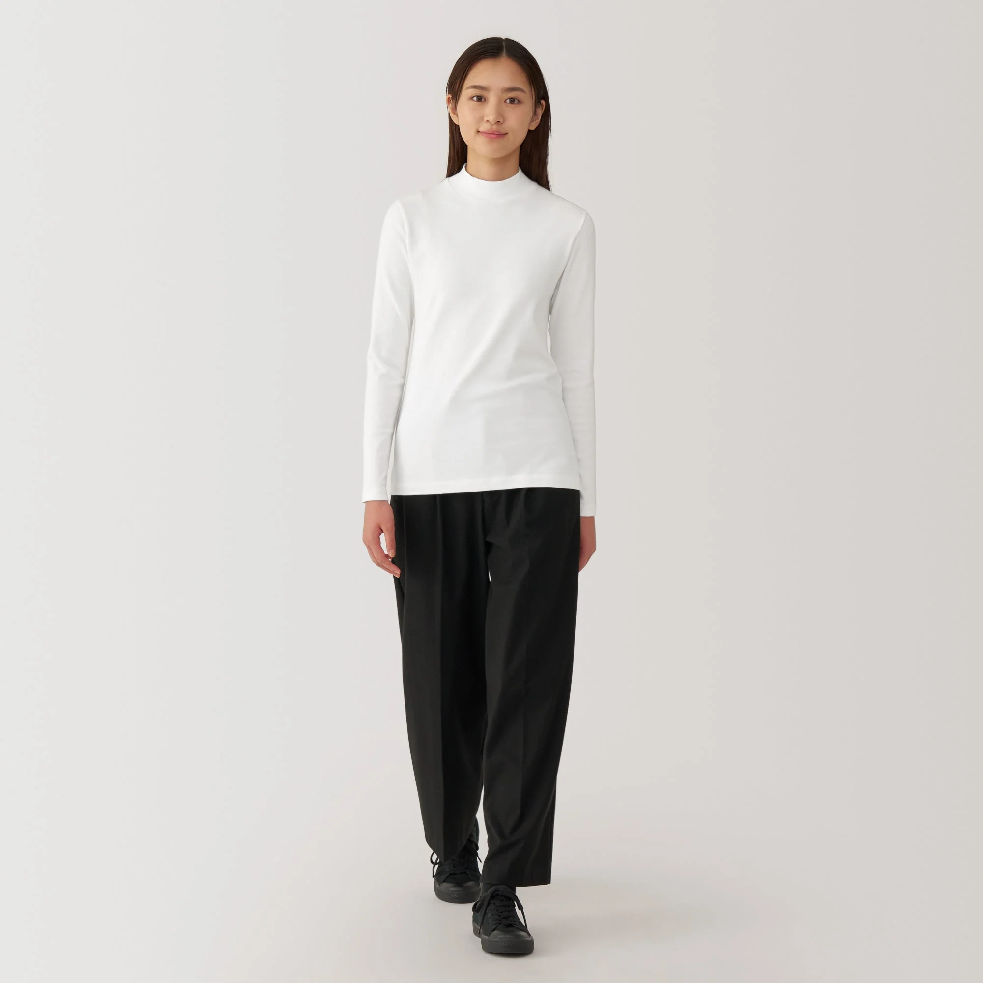 Women's Brushed Ribbed High Neck Long Sleeve T-Shirt - Image 12