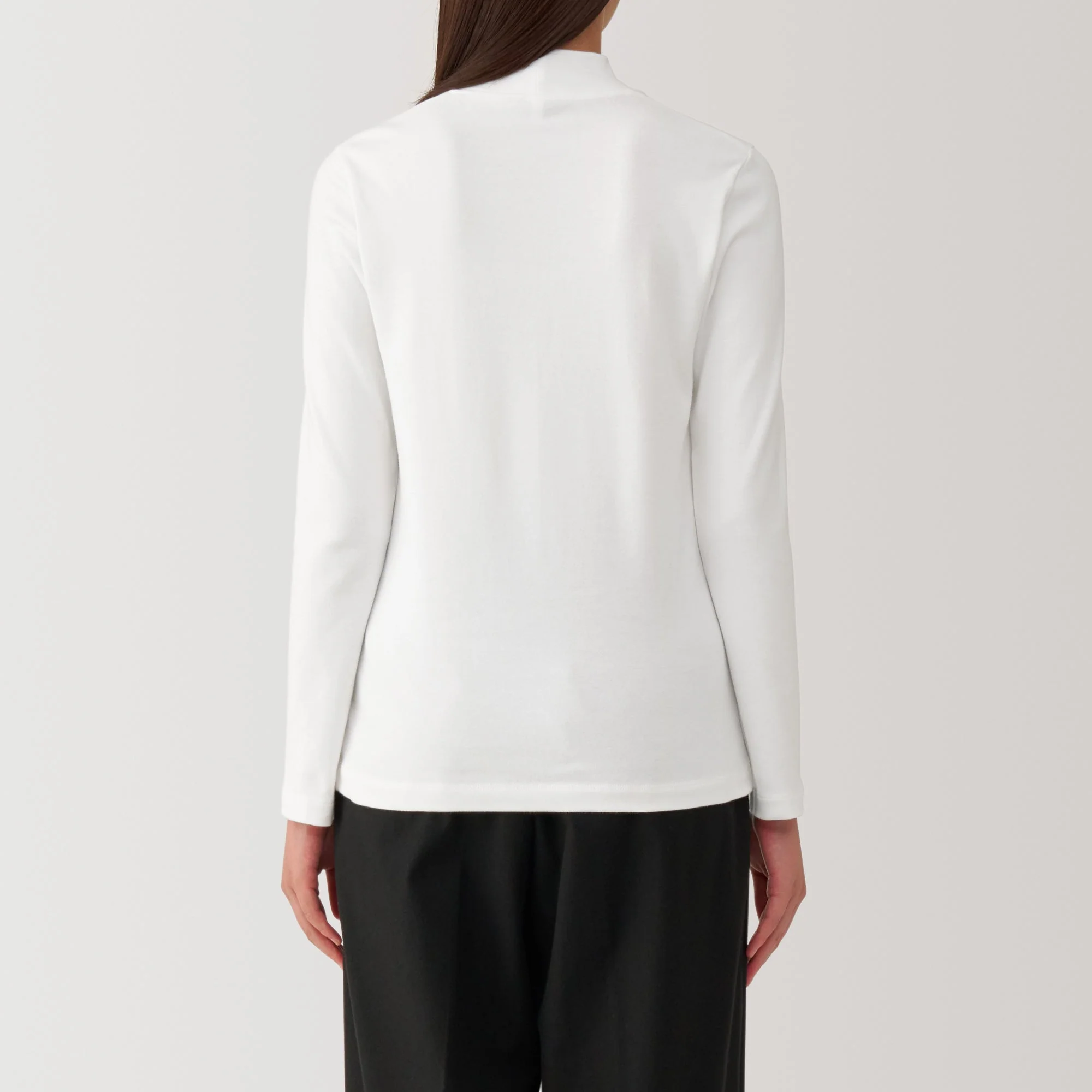 Women's Brushed Ribbed High Neck Long Sleeve T-Shirt - Image 14