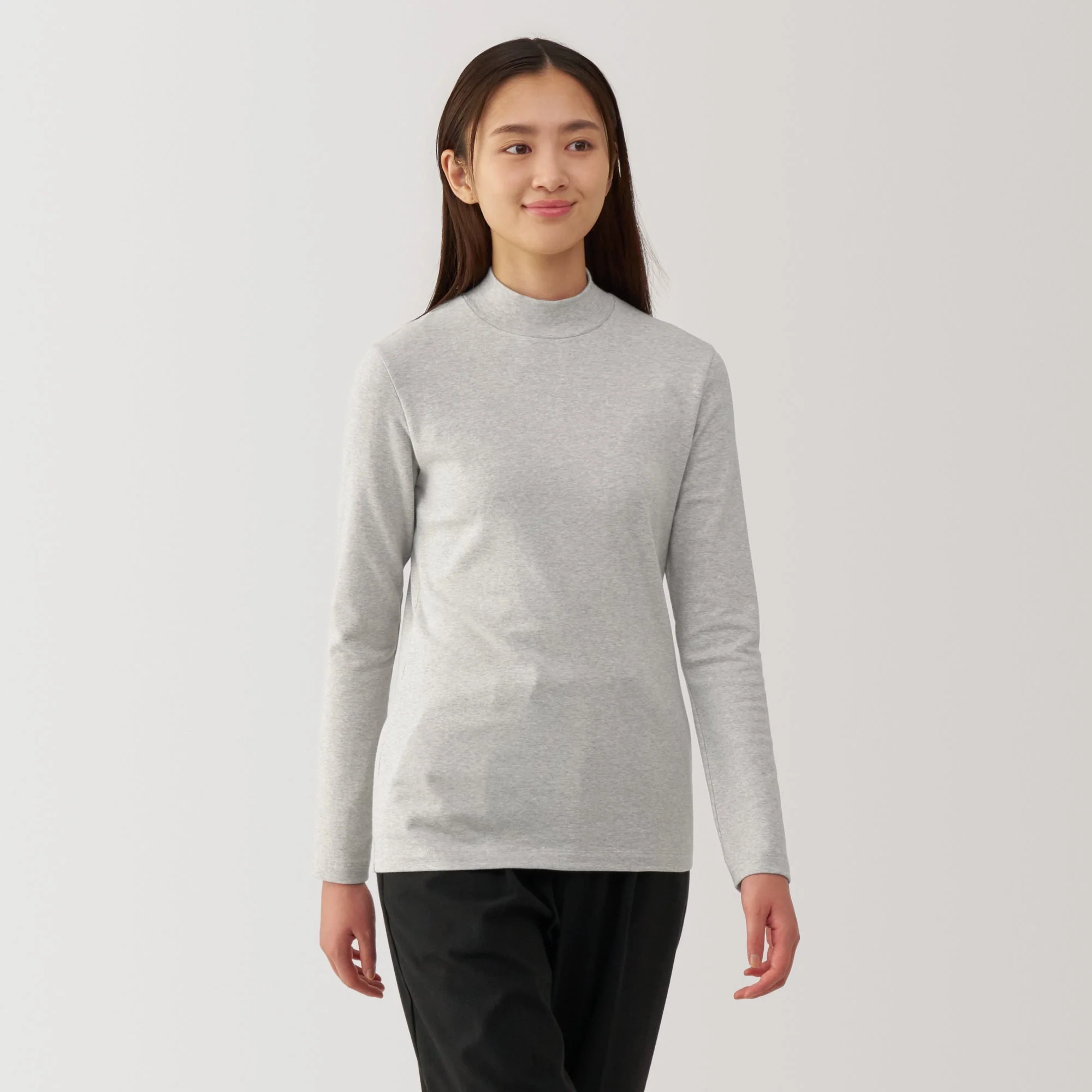 Women's Brushed Ribbed High Neck Long Sleeve T-Shirt - Image 19