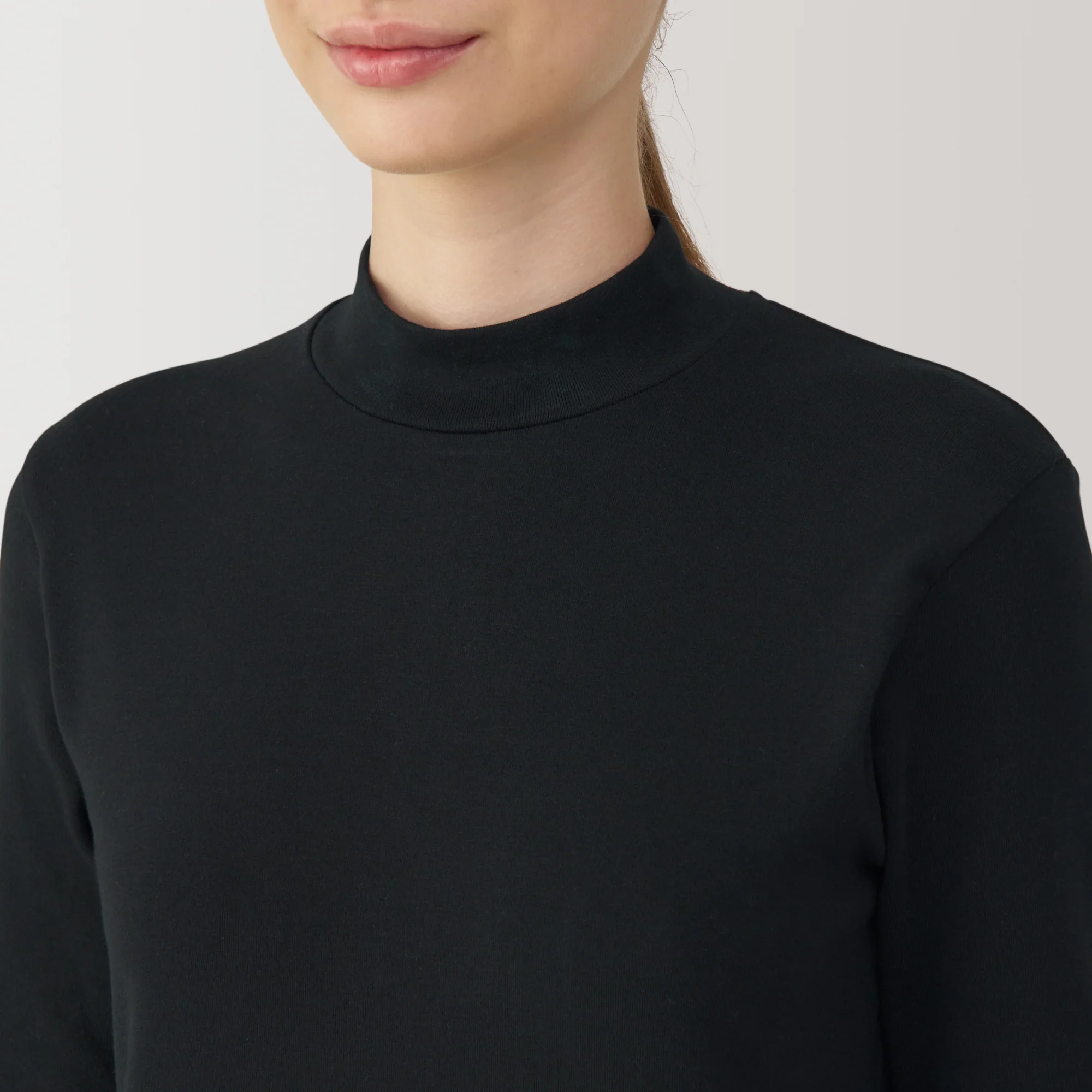 Women's Brushed Ribbed High Neck Long Sleeve T-Shirt - Image 31