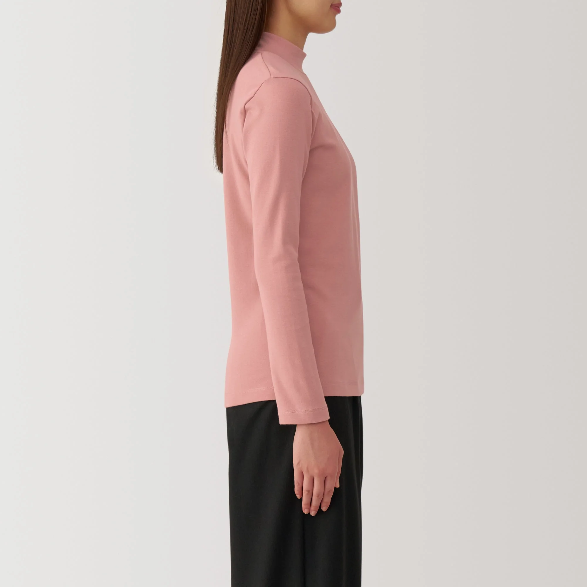 Women's Brushed Ribbed High Neck Long Sleeve T-Shirt - Image 5