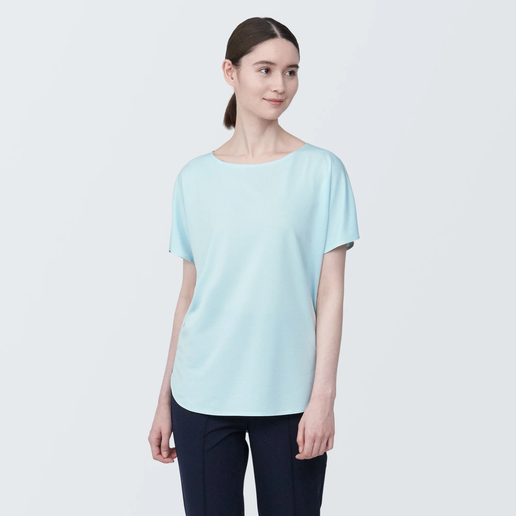 Women's Cool Touch Boat Neck Short Sleeve T-Shirt - Image 3