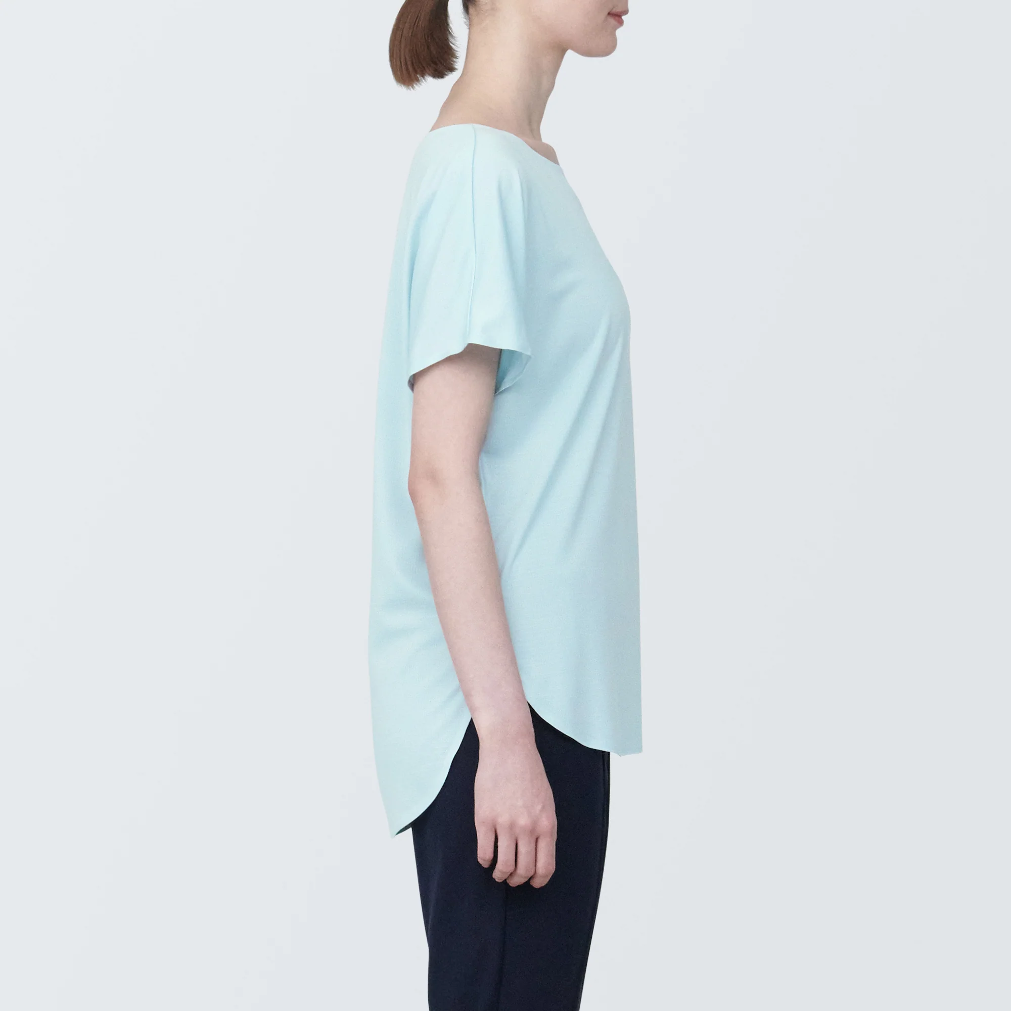 Women's Cool Touch Boat Neck Short Sleeve T-Shirt - Image 5