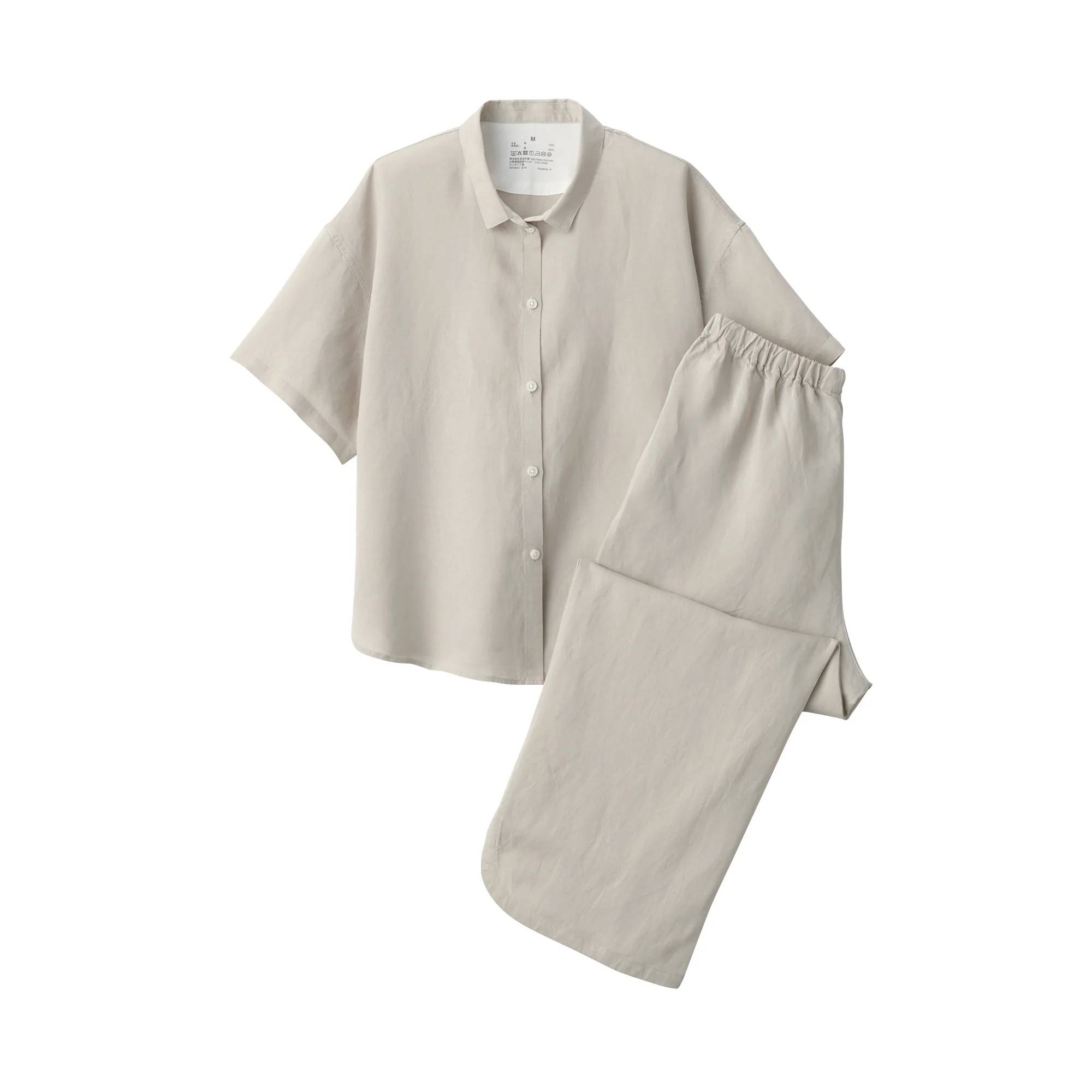 Women's Cool Touch Lyocell Linen Short Sleeve Pajamas - Image 12