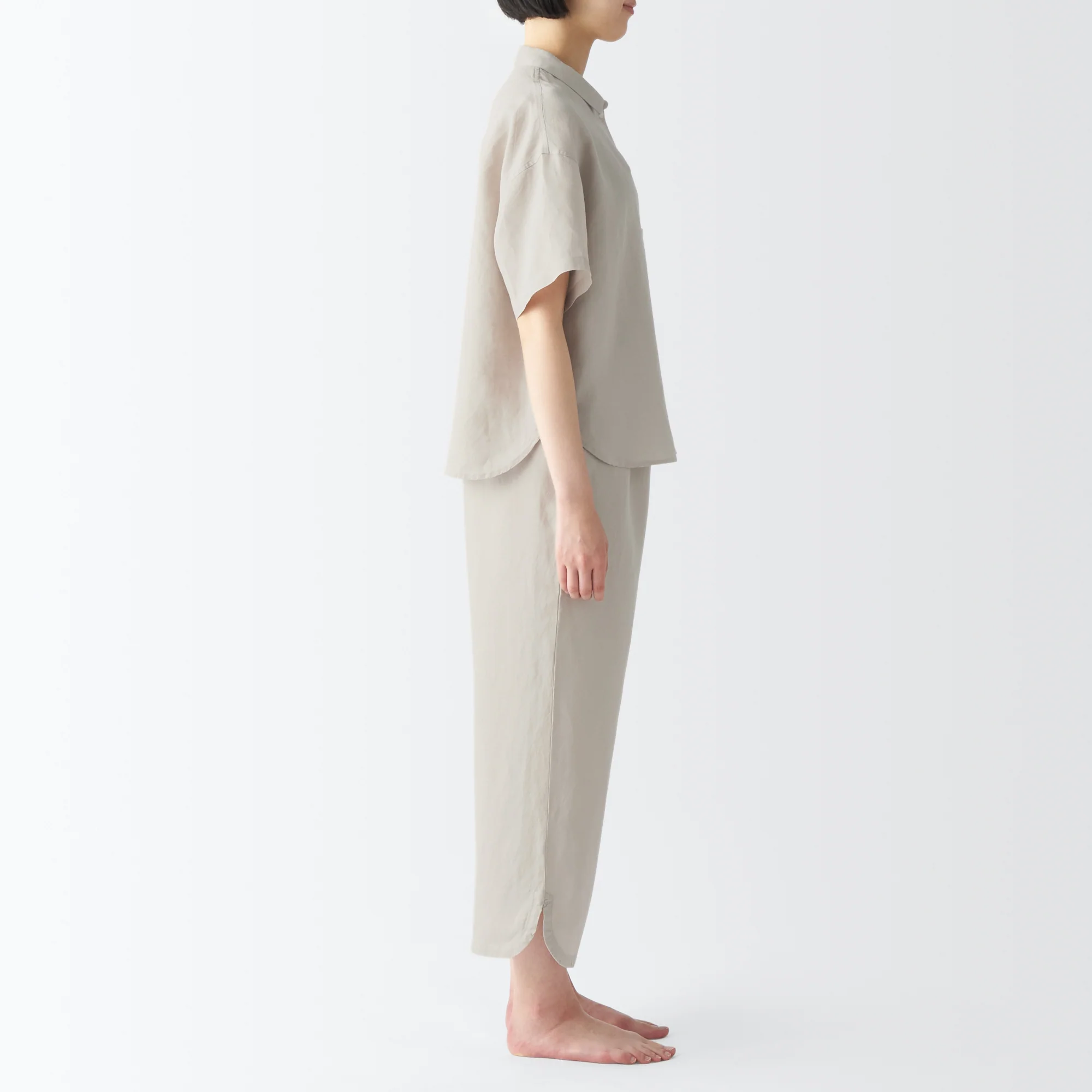 Women's Cool Touch Lyocell Linen Short Sleeve Pajamas - Image 15