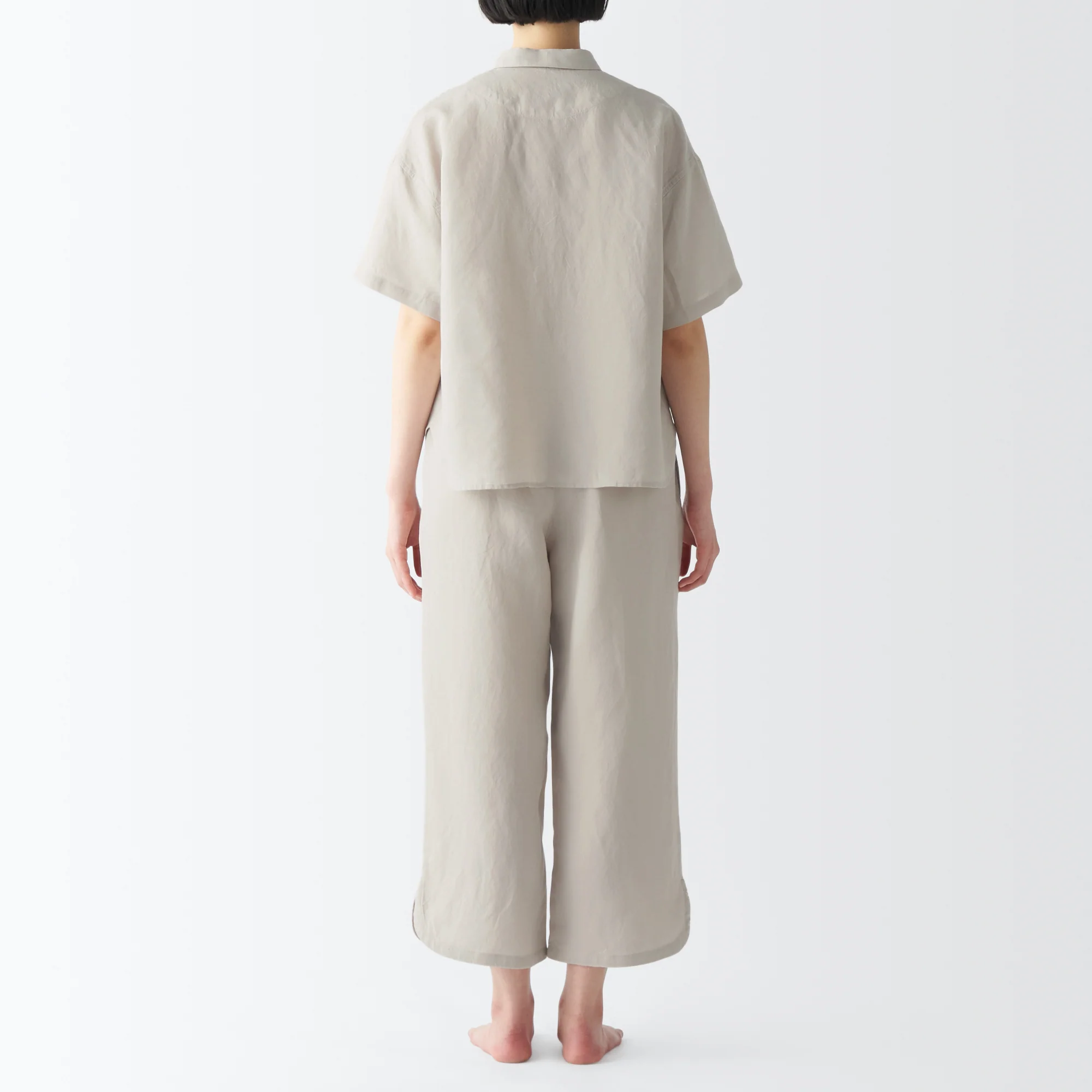 Women's Cool Touch Lyocell Linen Short Sleeve Pajamas - Image 16