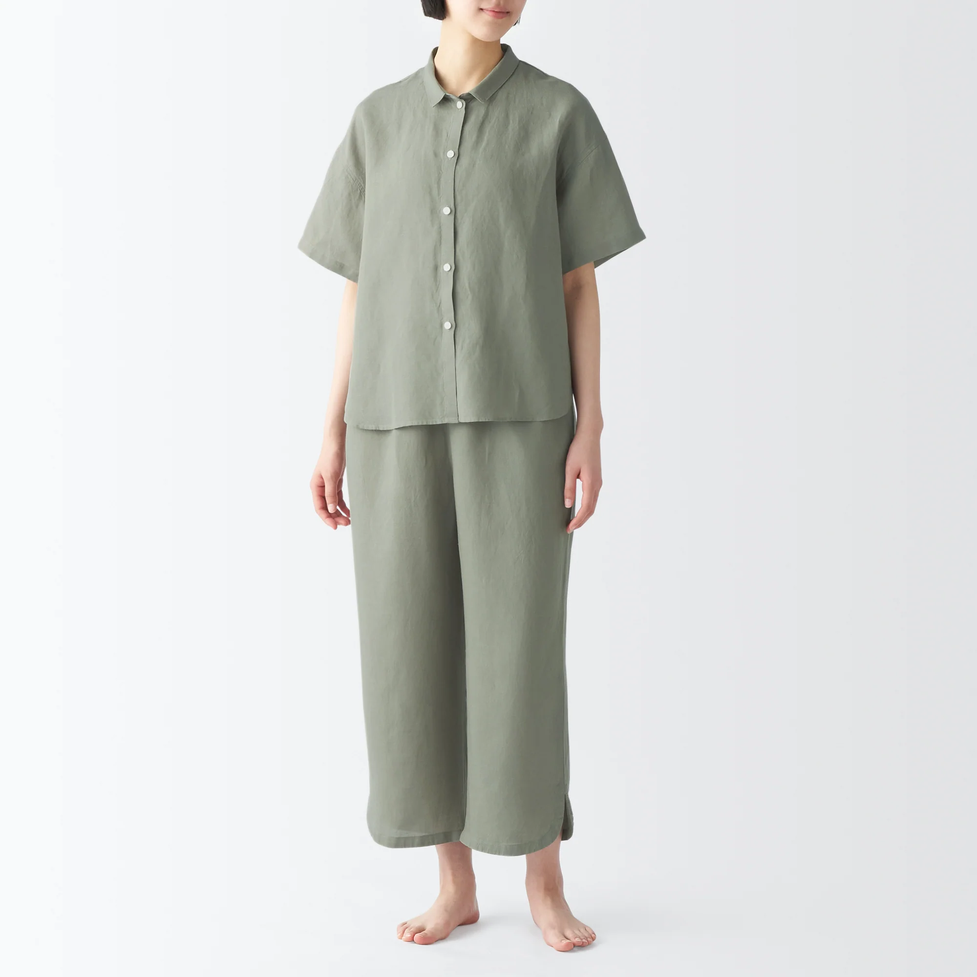 Women's Cool Touch Lyocell Linen Short Sleeve Pajamas - Image 23