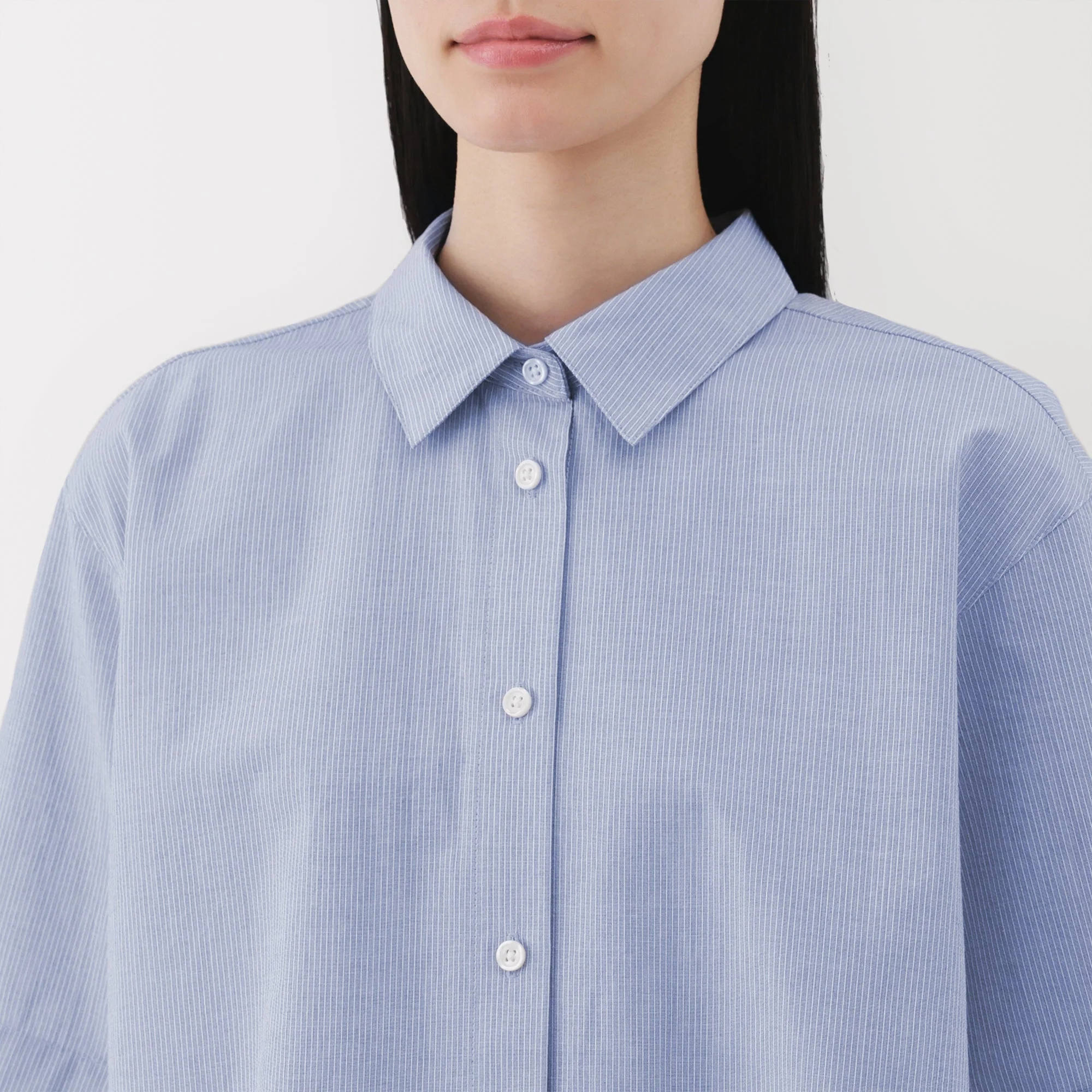 Women's Cool Touch Regular Collar Short Sleeve Striped Shirt - Image 17
