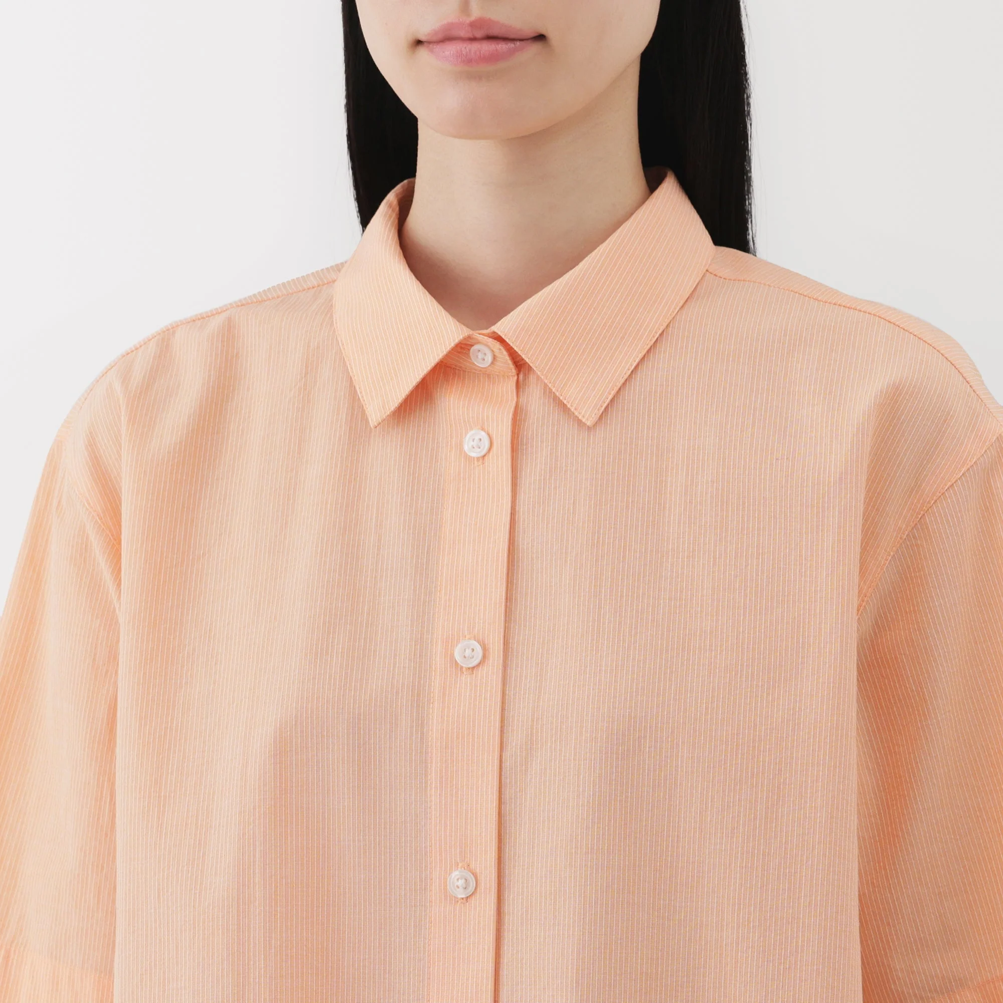 Women's Cool Touch Regular Collar Short Sleeve Striped Shirt - Image 7
