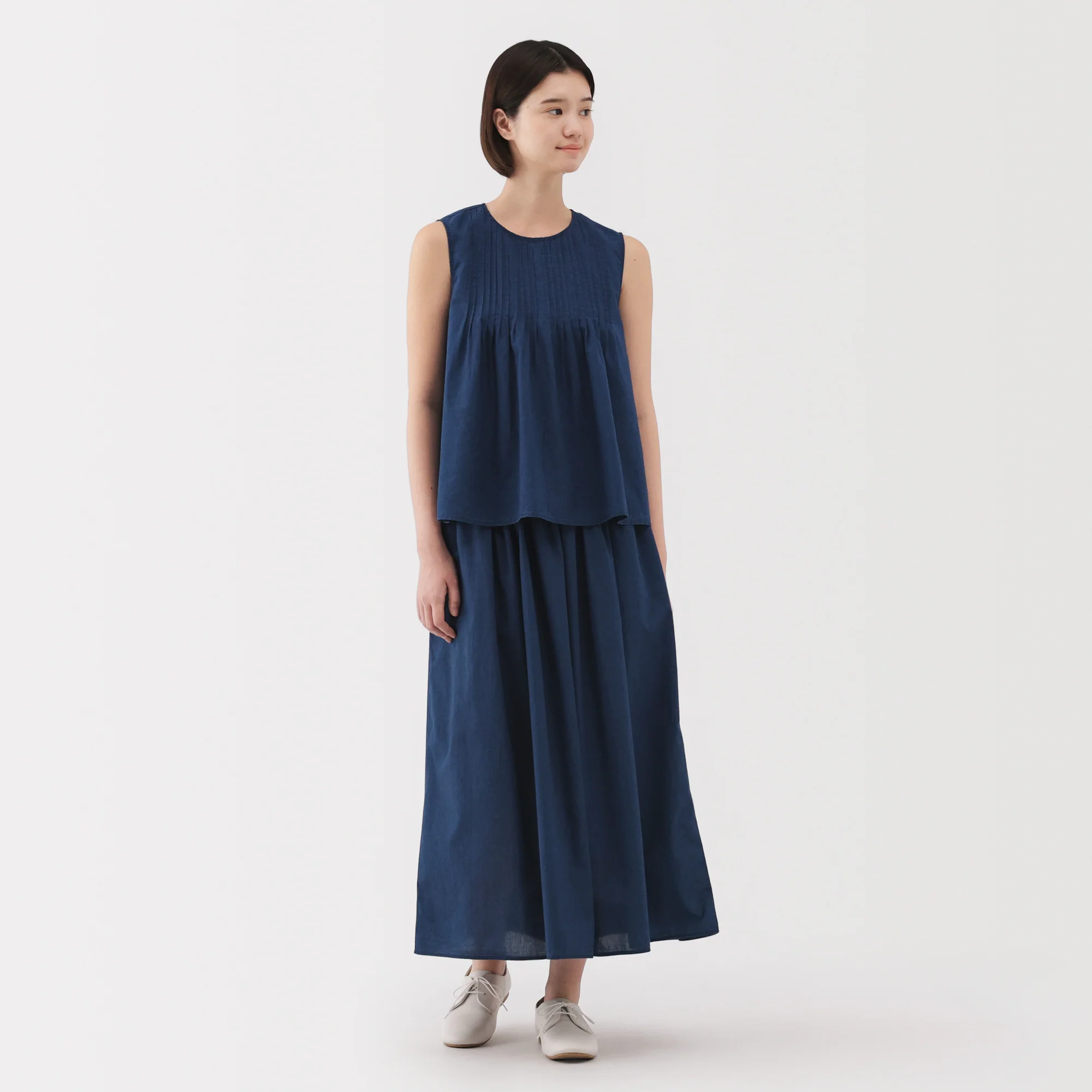 Women's Cotton Voile Gather Maxi-Skirt - Image 4