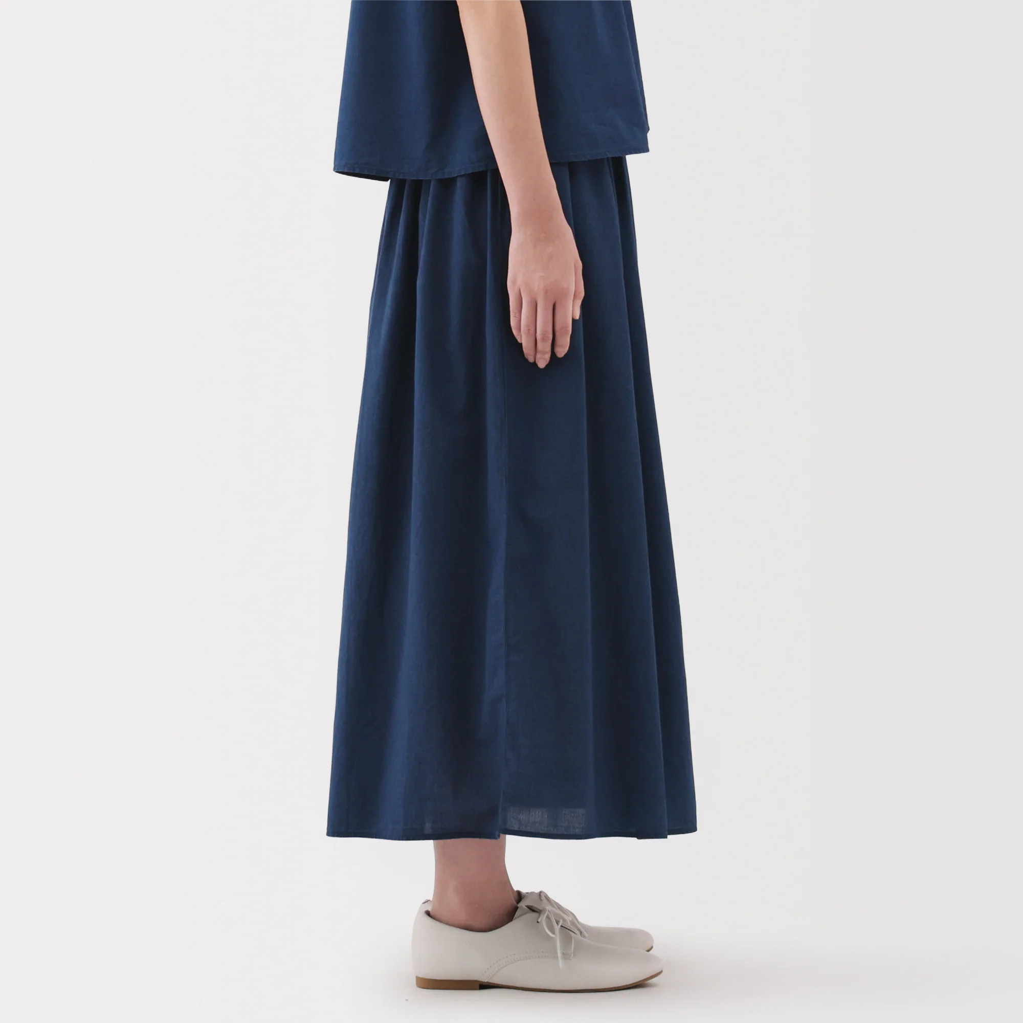 Women's Cotton Voile Gather Maxi-Skirt - Image 5
