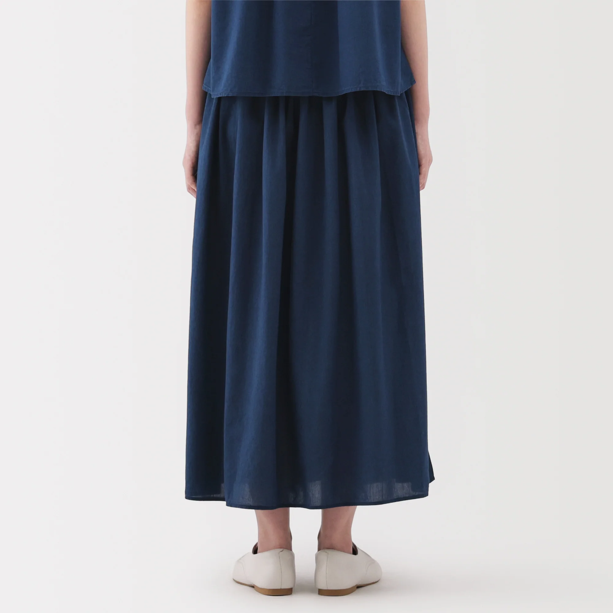 Women's Cotton Voile Gather Maxi-Skirt - Image 6