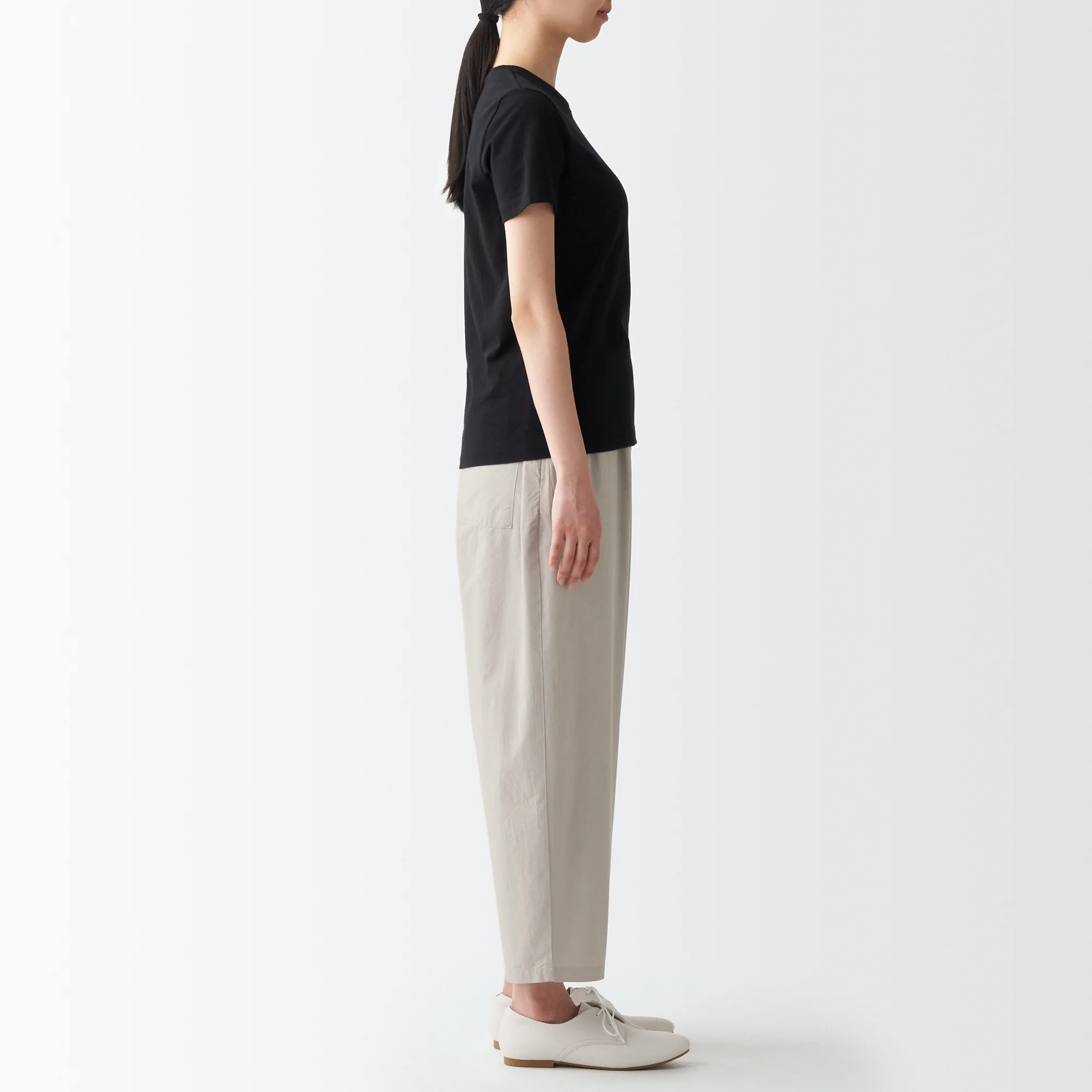 Women's Densely Woven Wide Tapered Pants One Size - Image 4