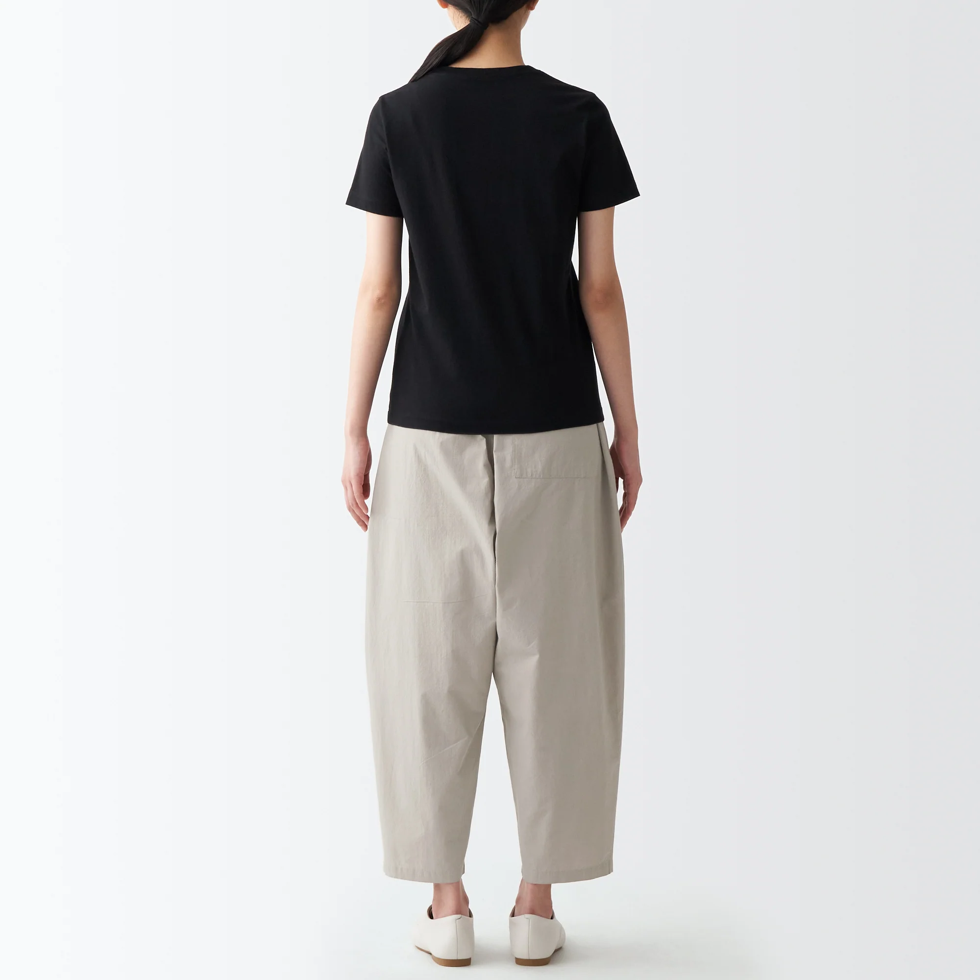 Women's Densely Woven Wide Tapered Pants One Size - Image 5