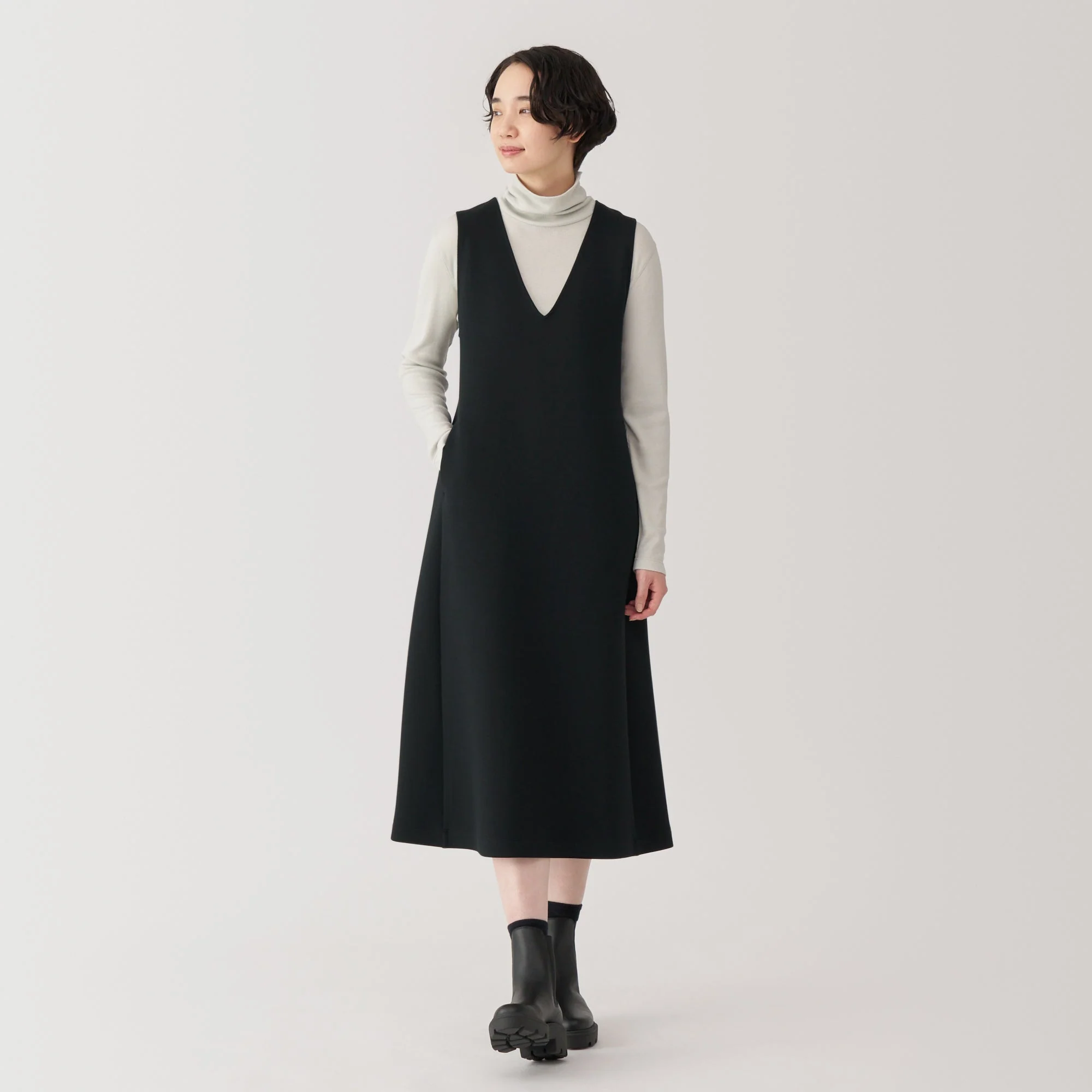 Women's Double Knitted Sweatshirt Jumper Skirt