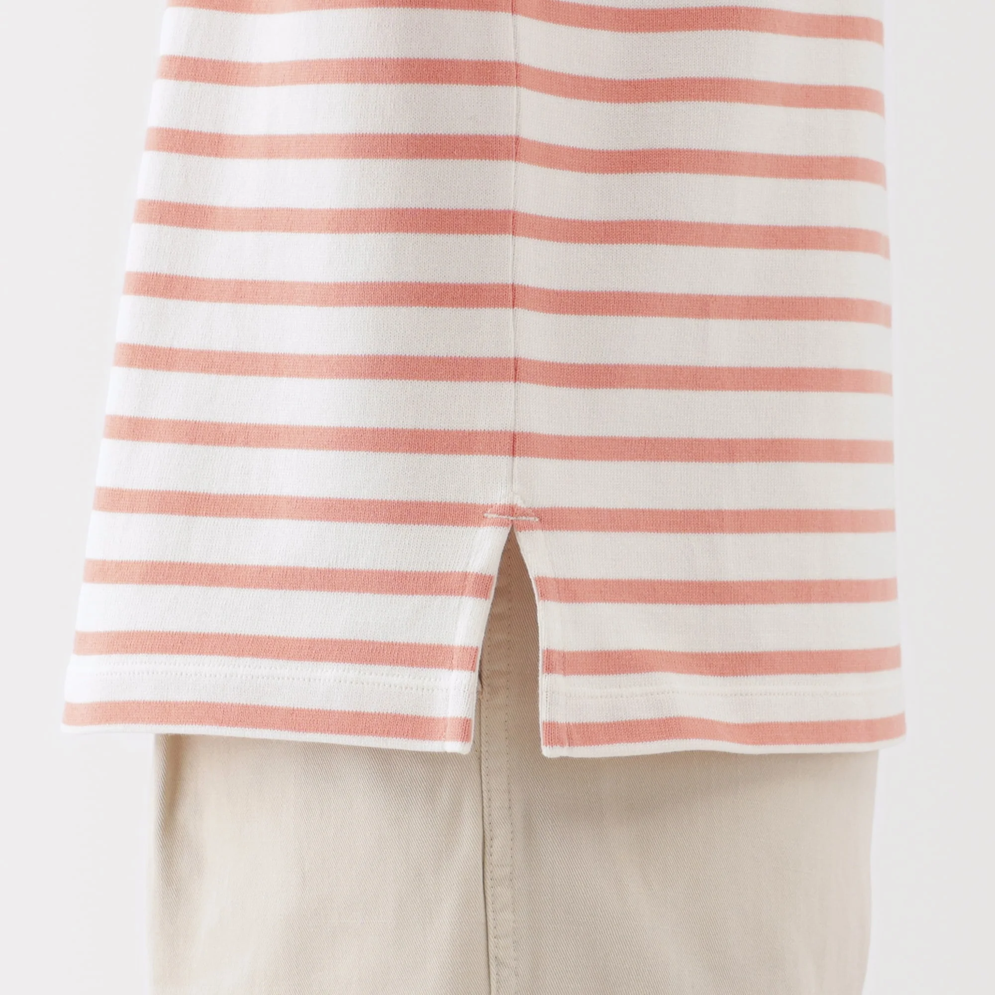 Women's Heavy Weight Boat Neck Long Sleeve Striped T-Shirt - Image 16