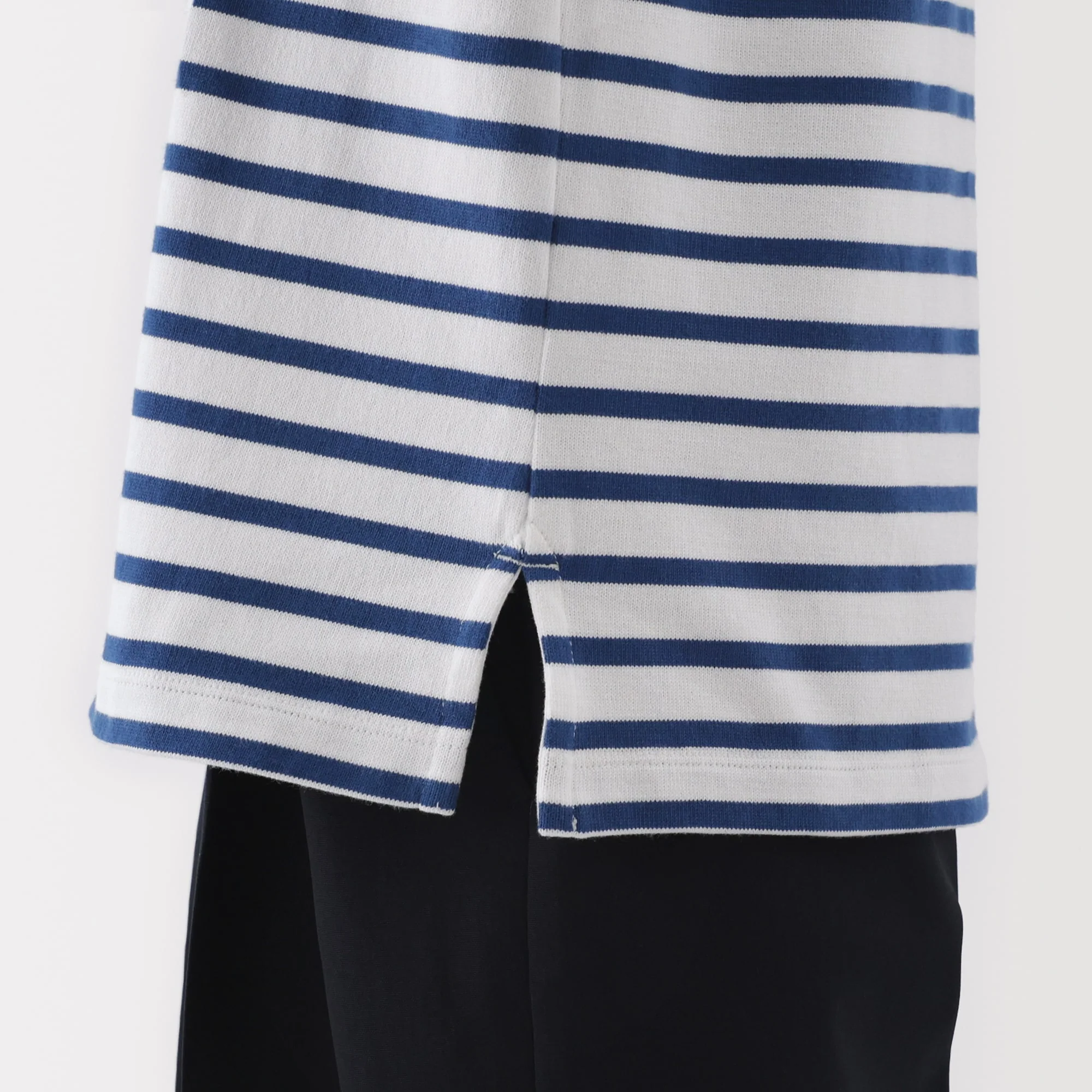 Women's Heavy Weight Boat Neck Long Sleeve Striped T-Shirt - Image 24