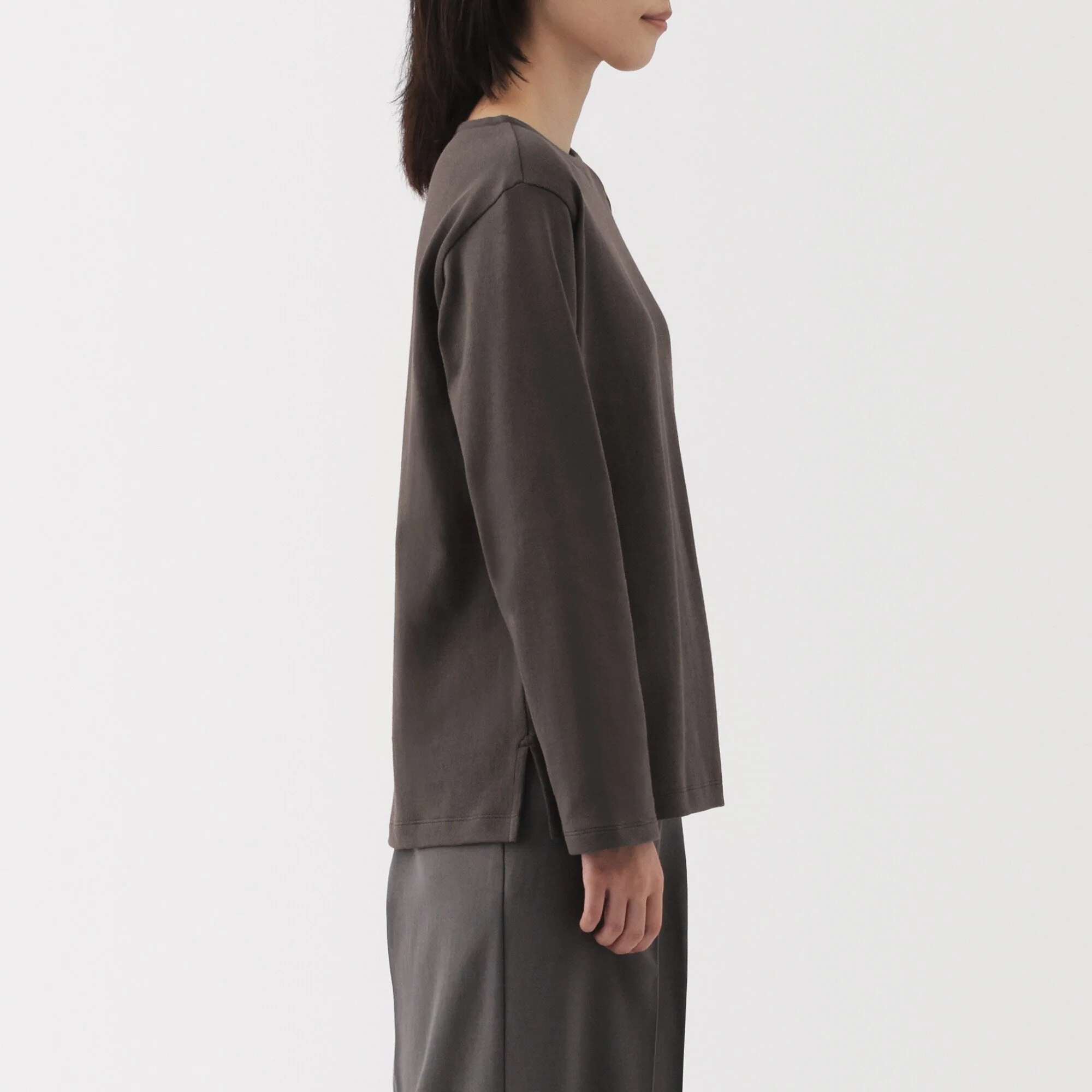 Women's Heavy Weight Boat Neck Long Sleeve T-Shirt - Image 13