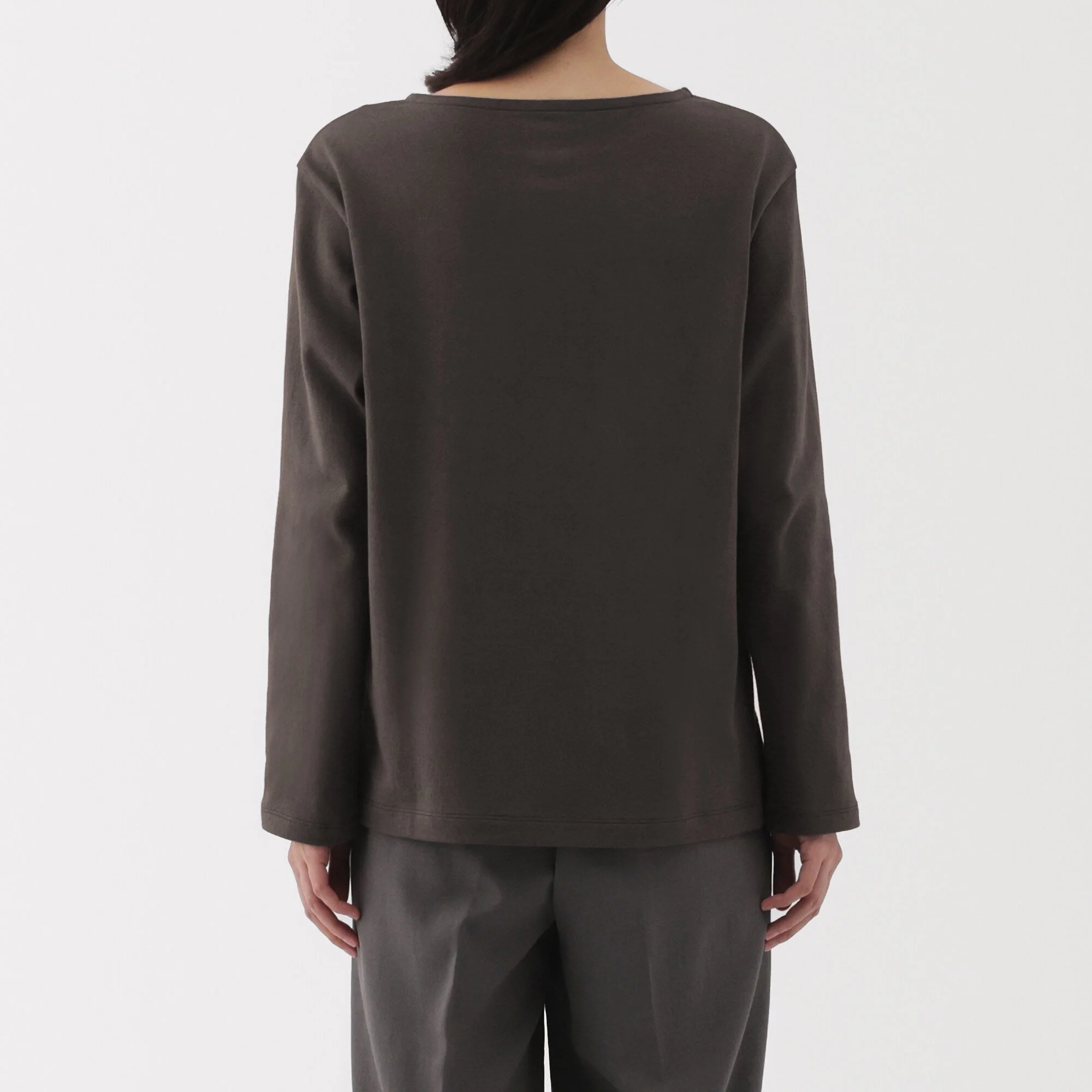 Women's Heavy Weight Boat Neck Long Sleeve T-Shirt - Image 14
