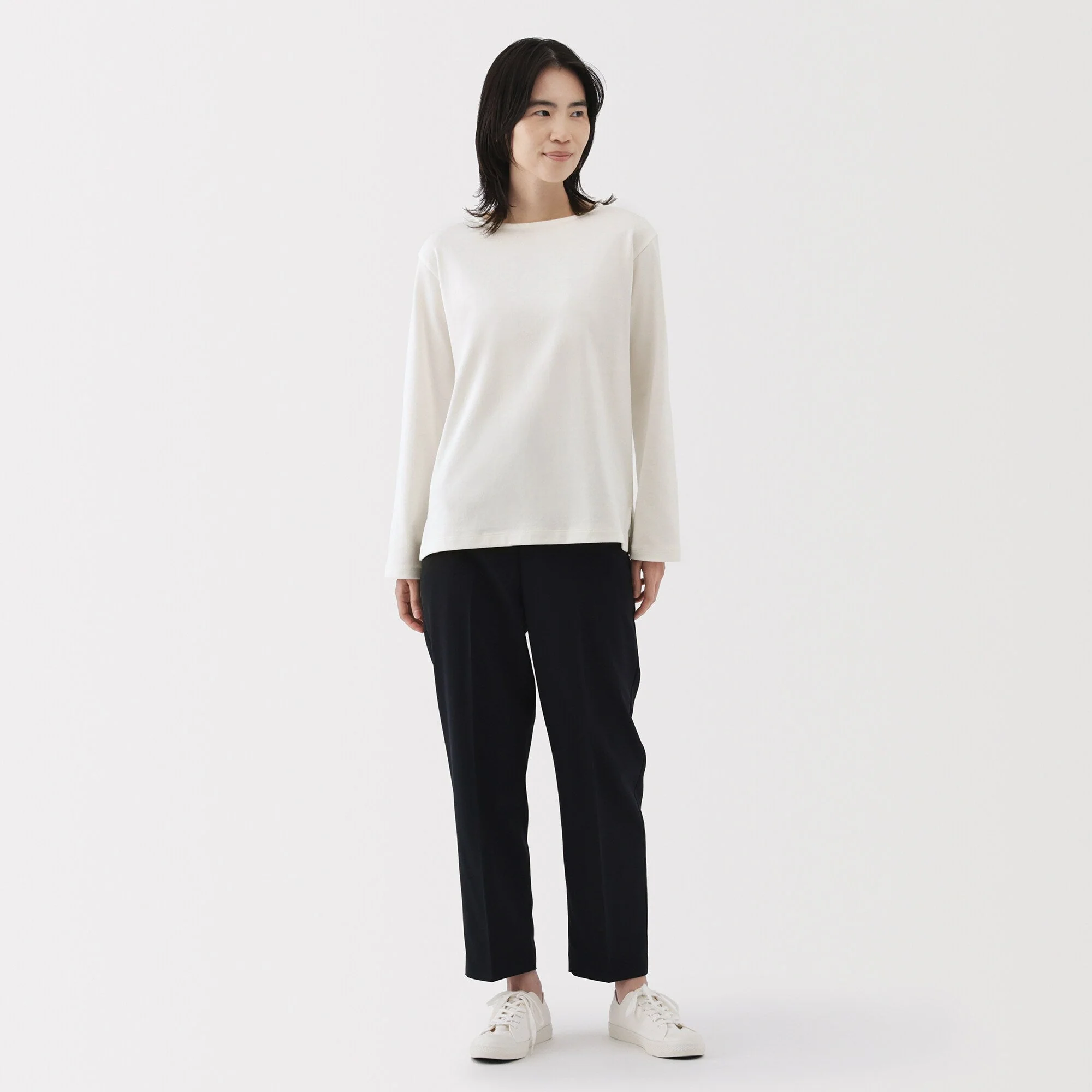 Women's Heavy Weight Boat Neck Long Sleeve T-Shirt - Image 4