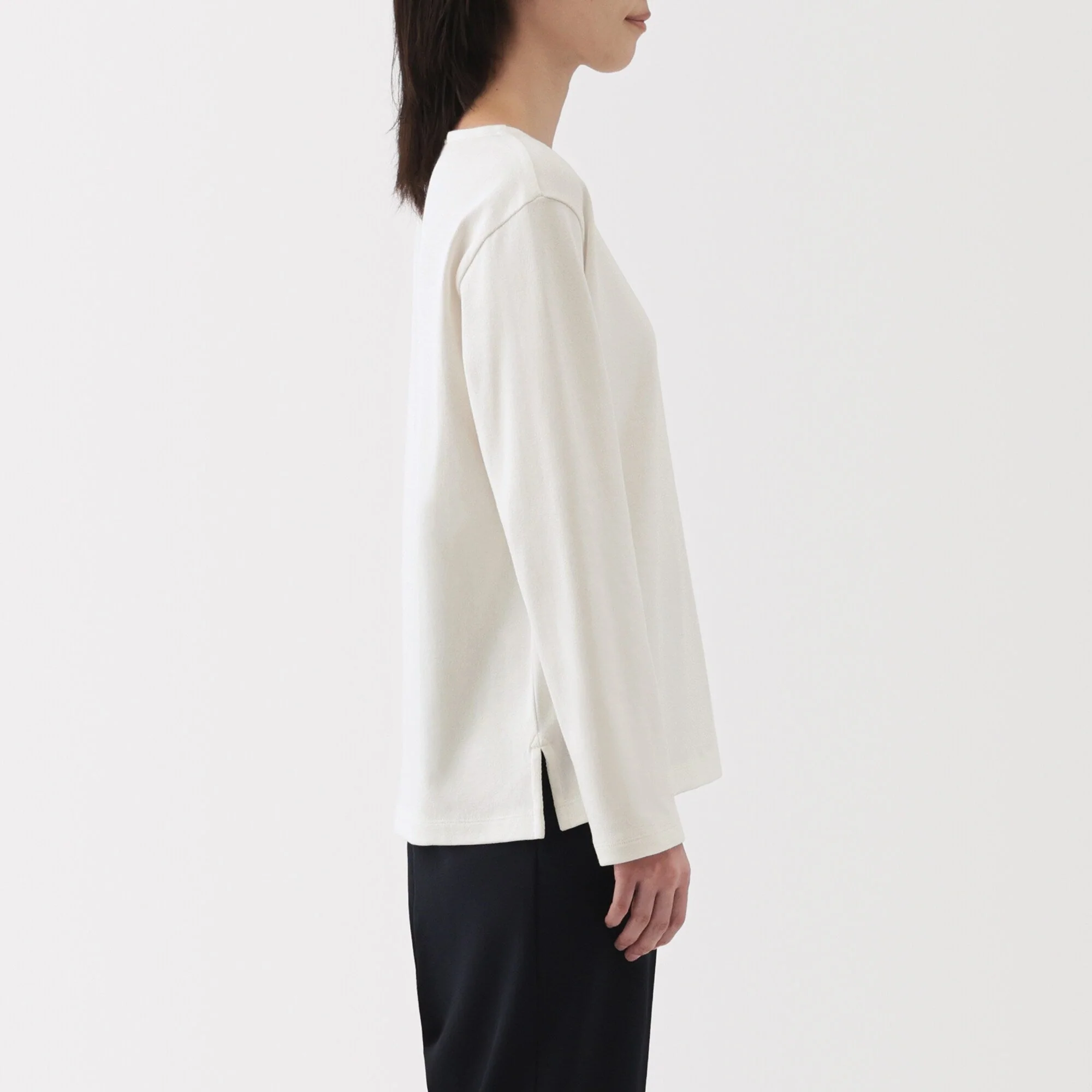 Women's Heavy Weight Boat Neck Long Sleeve T-Shirt - Image 5