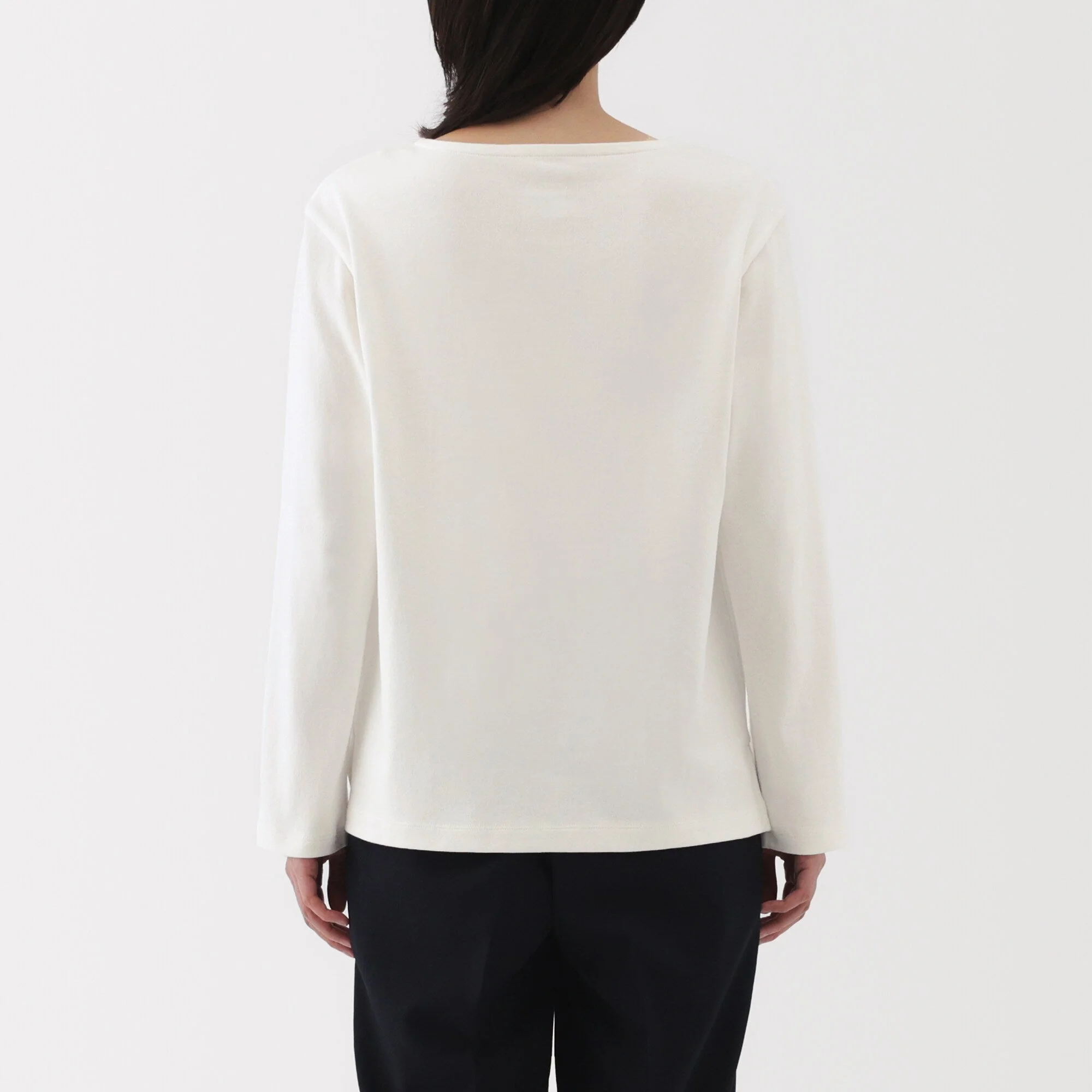 Women's Heavy Weight Boat Neck Long Sleeve T-Shirt - Image 6