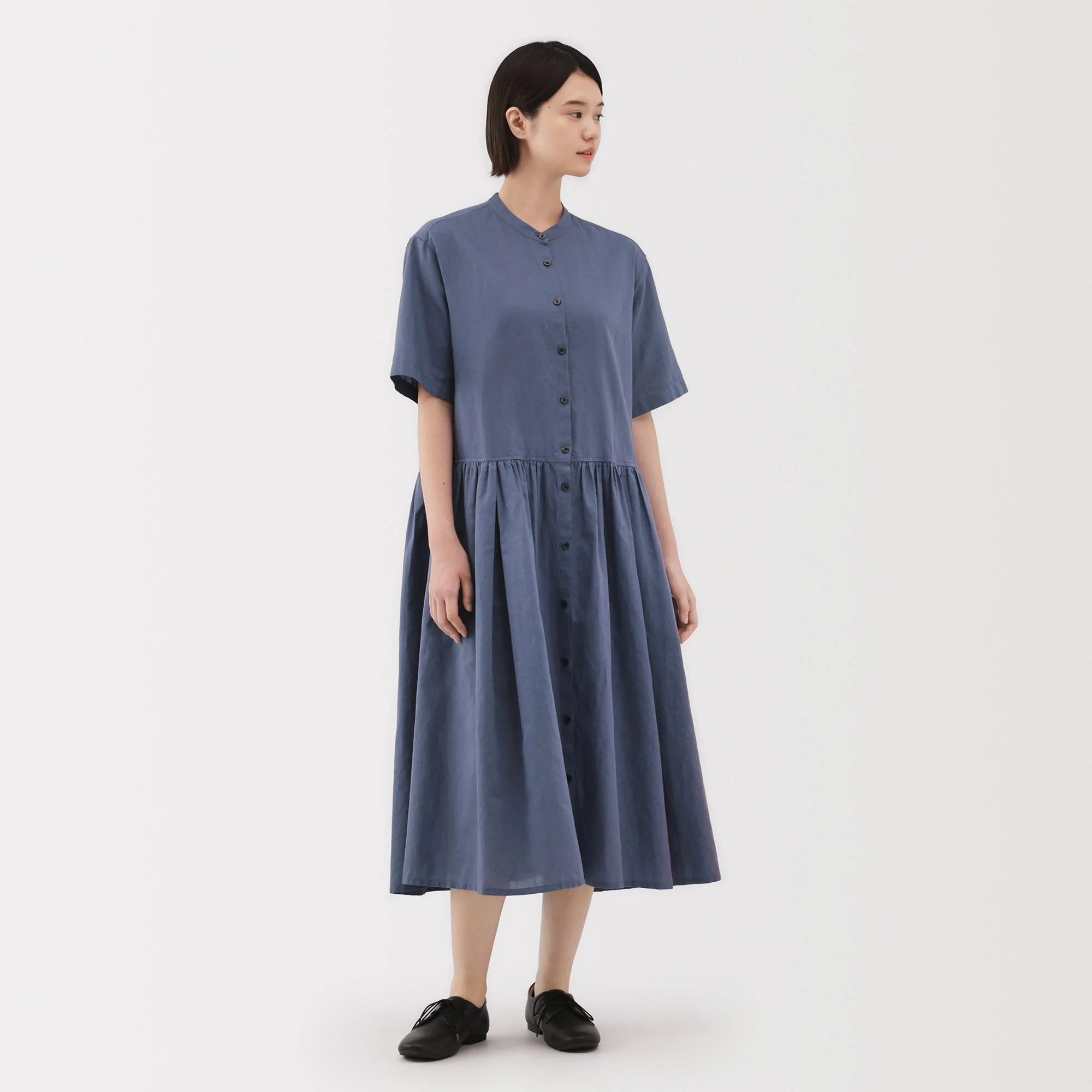 Hemp Cotton Short Sleeve Dress - Image 11