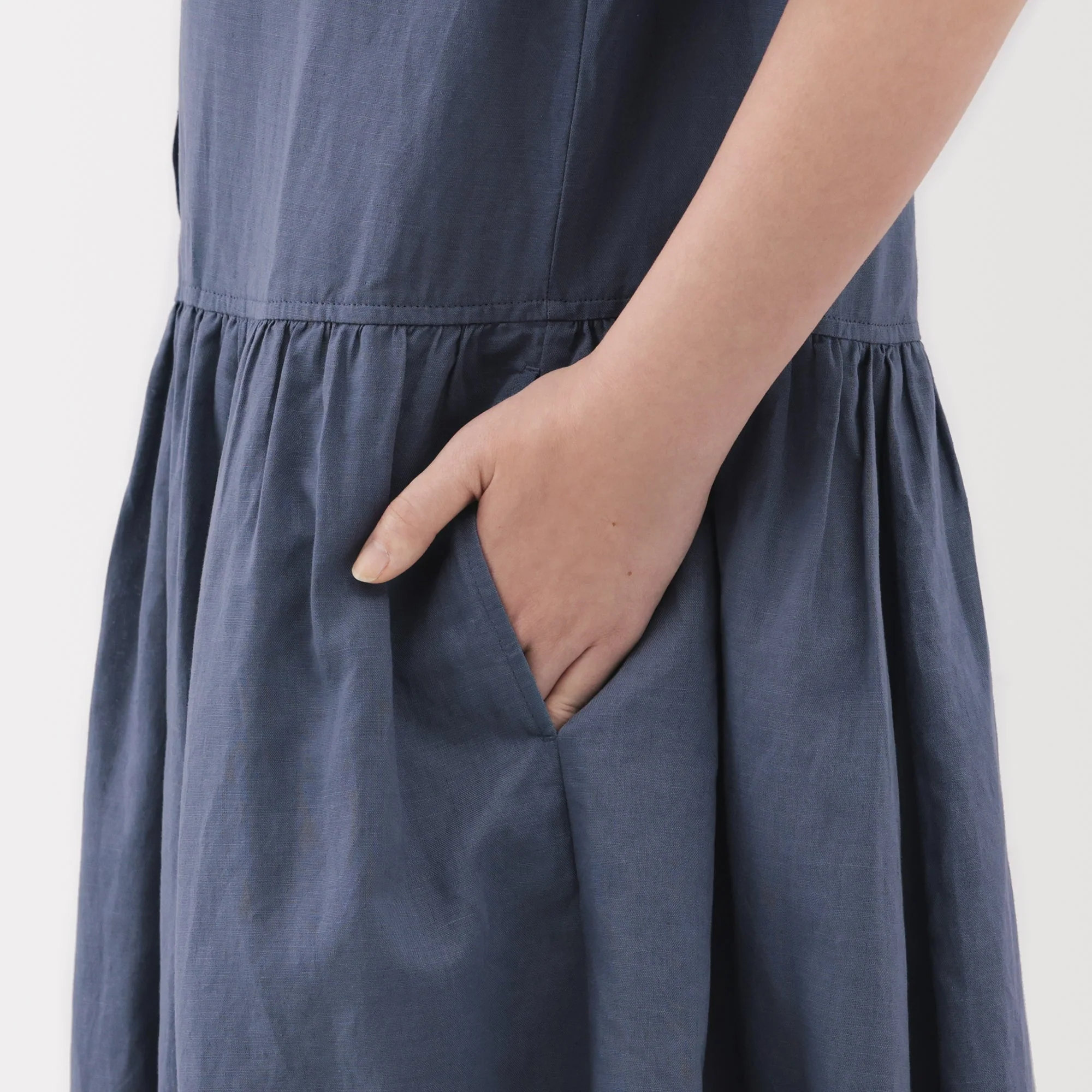 Hemp Cotton Short Sleeve Dress - Image 16