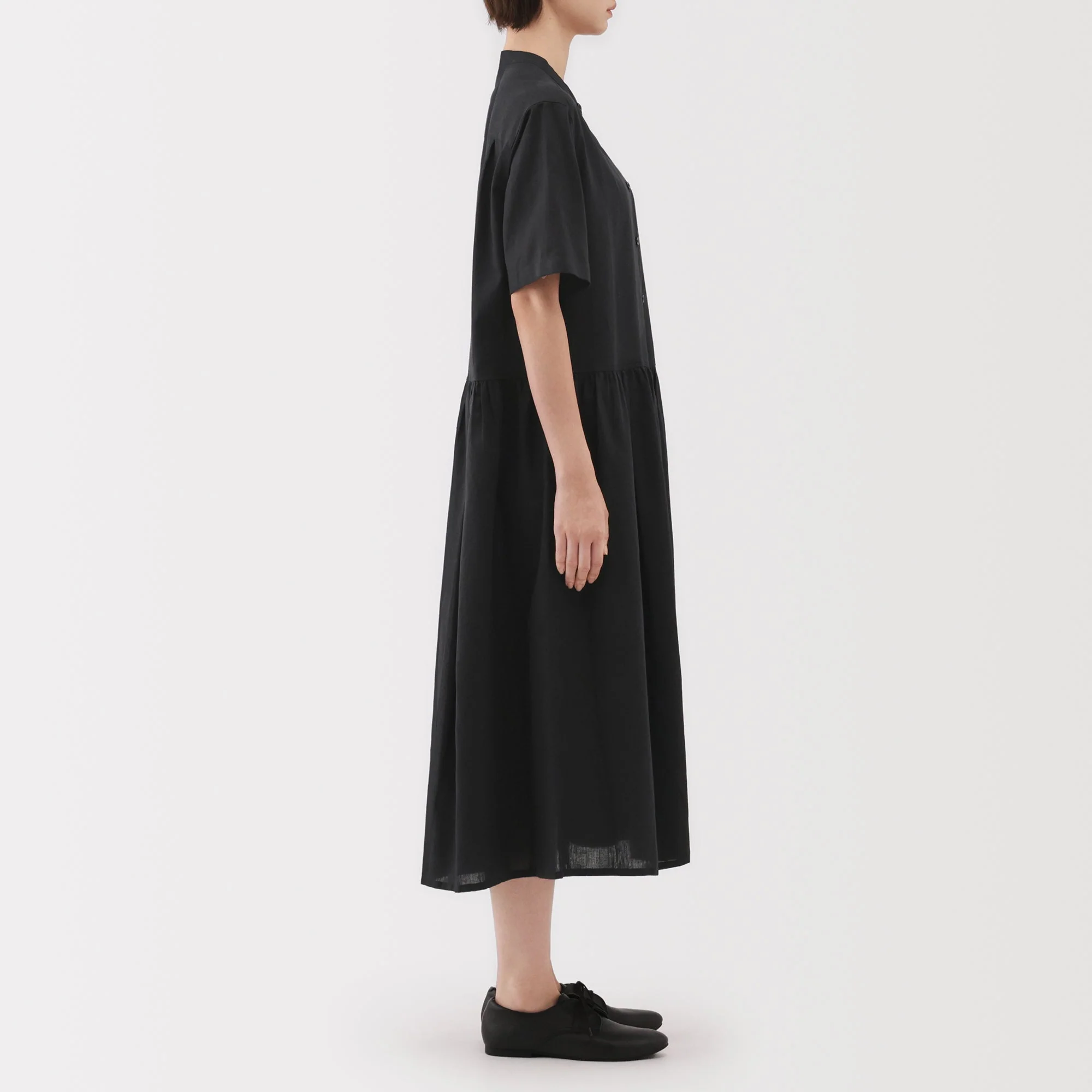 Hemp Cotton Short Sleeve Dress - Image 5