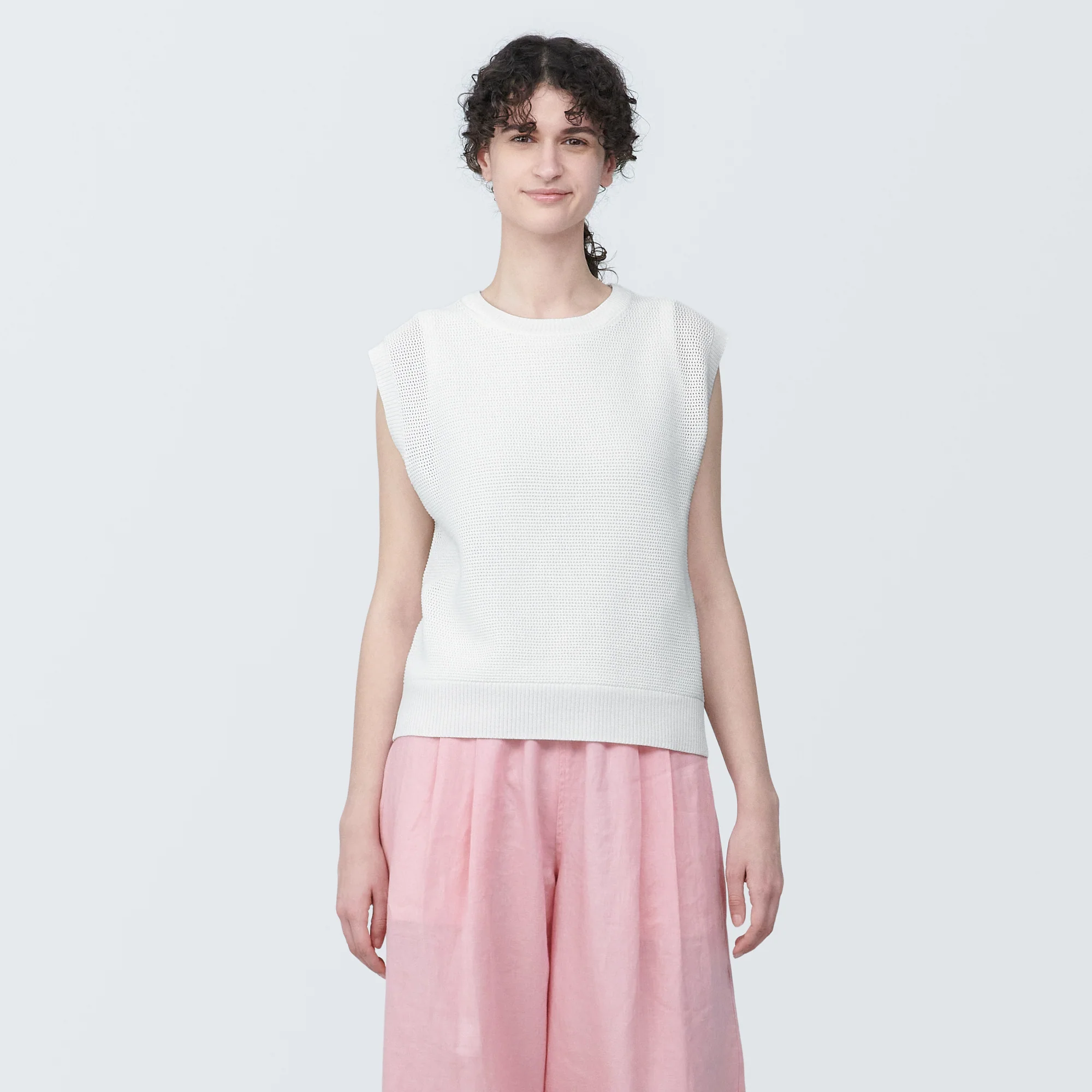 Women's High-Twist Mesh French Sleeve Sweater - Image 10