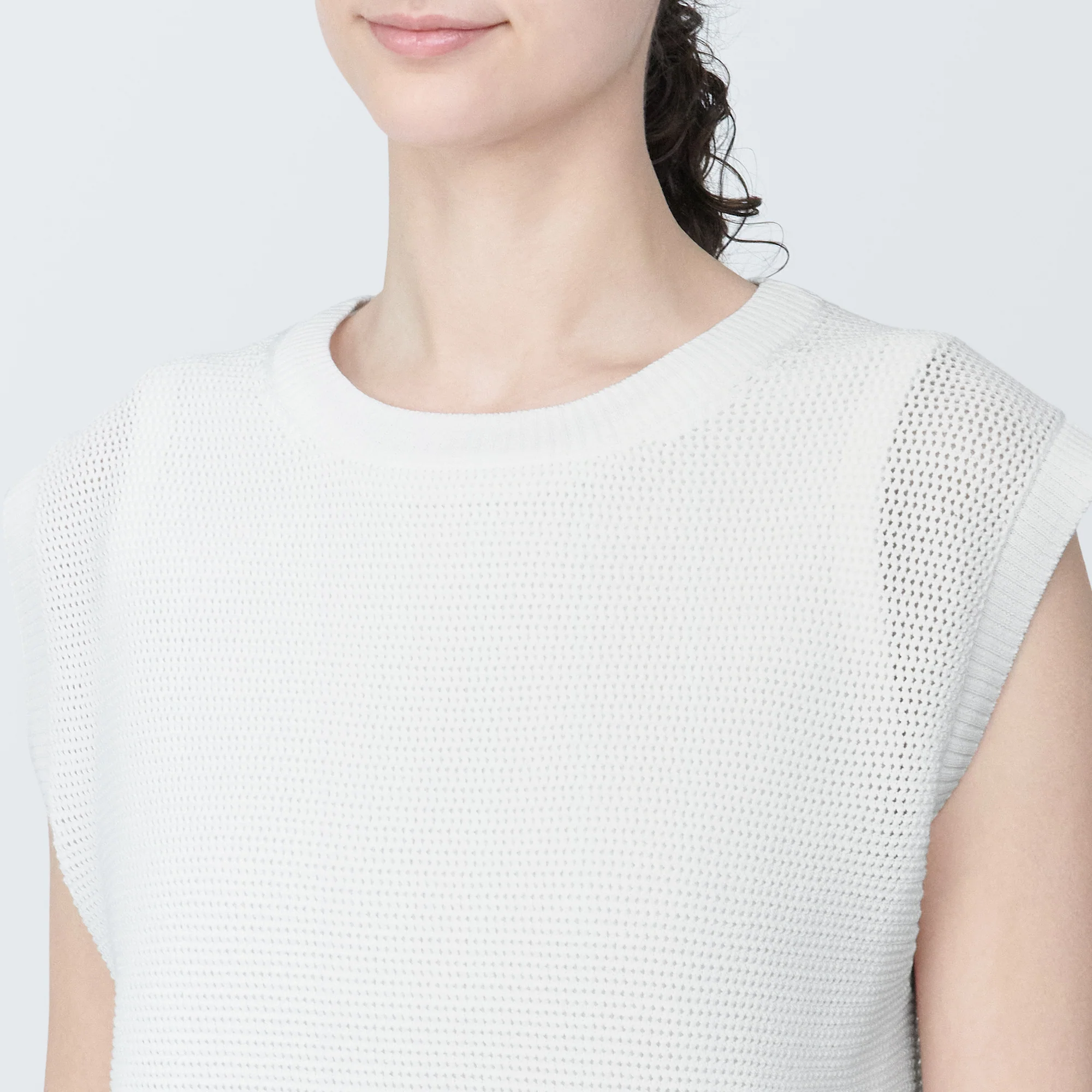 Women's High-Twist Mesh French Sleeve Sweater - Image 14