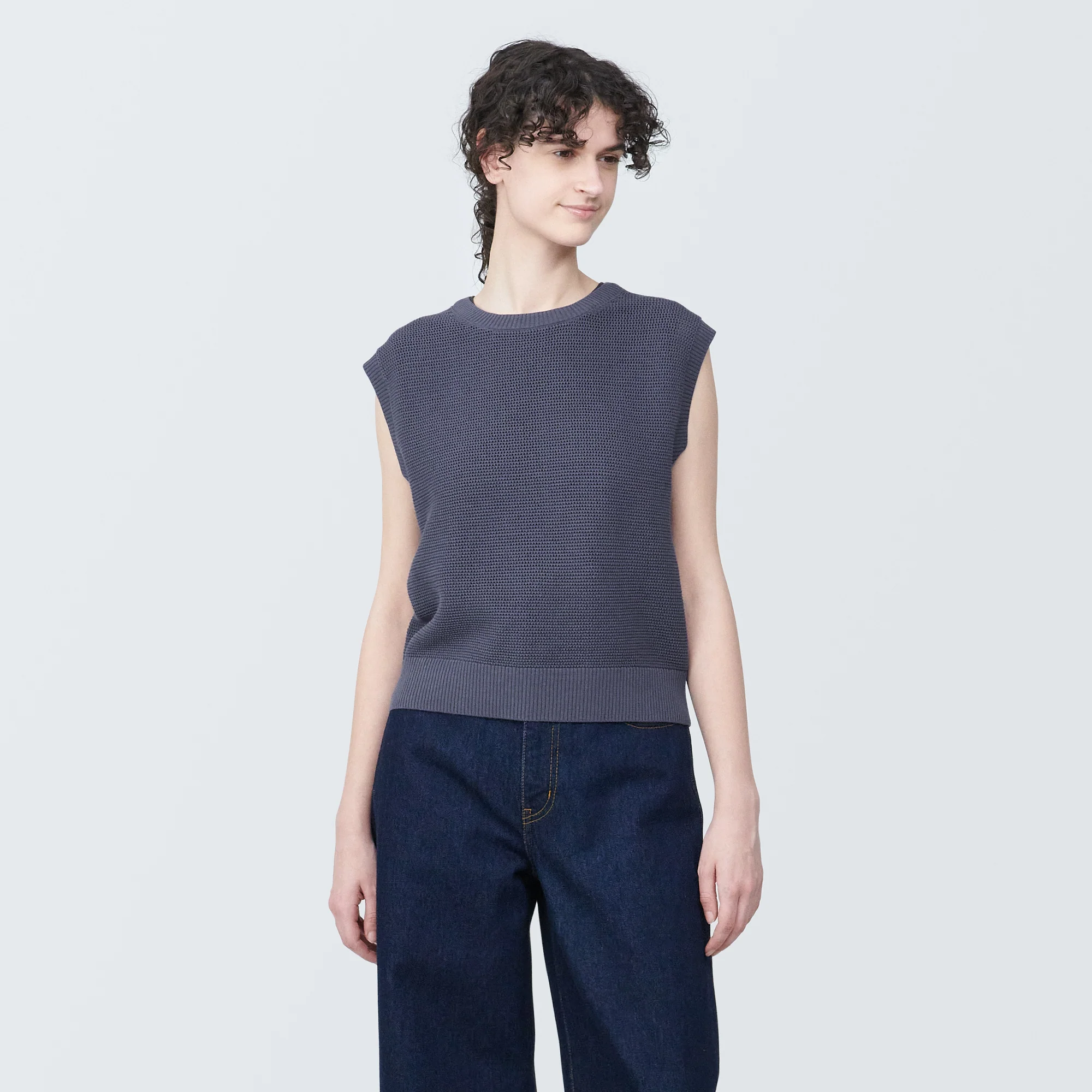 Women's High-Twist Mesh French Sleeve Sweater - Image 3