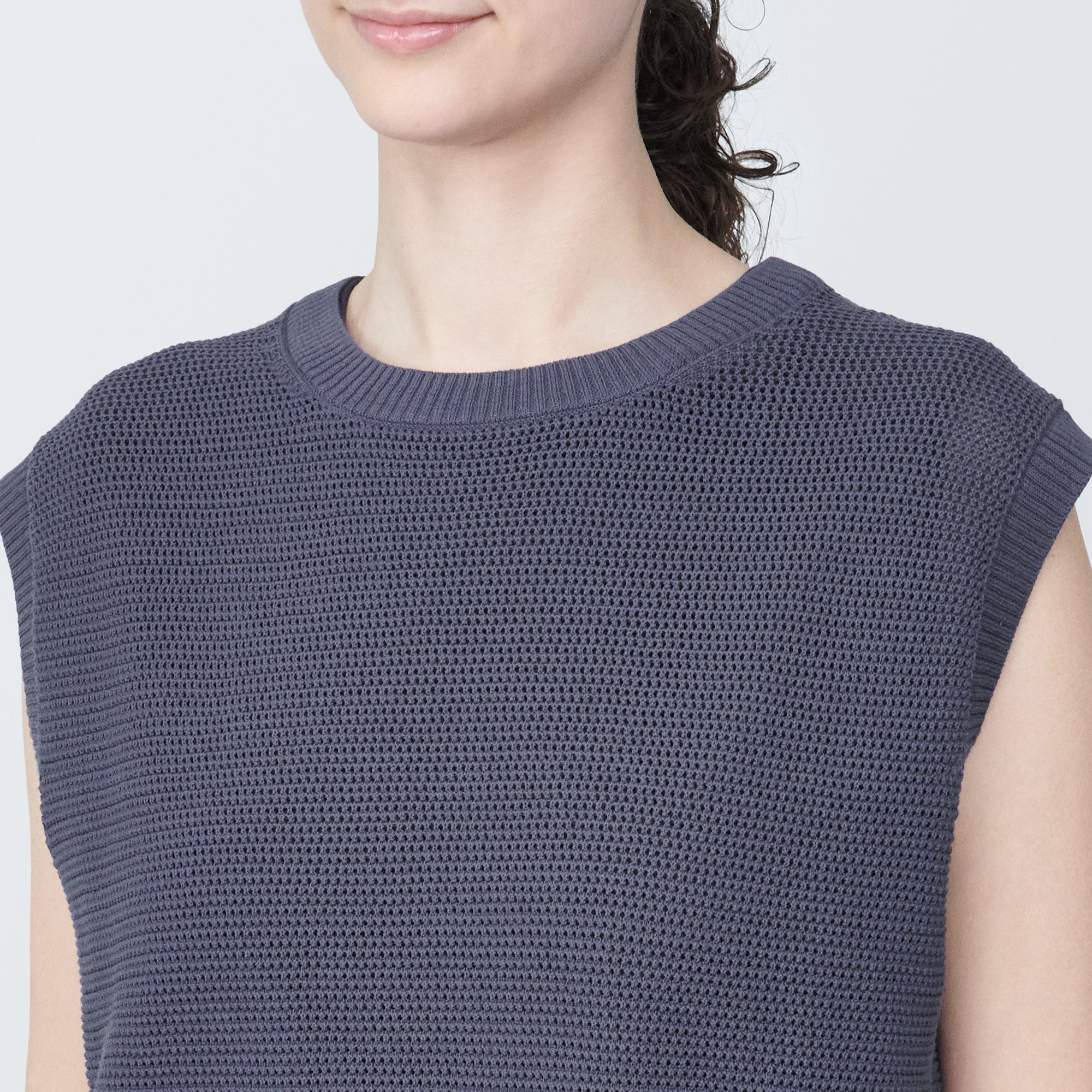 Women's High-Twist Mesh French Sleeve Sweater - Image 7