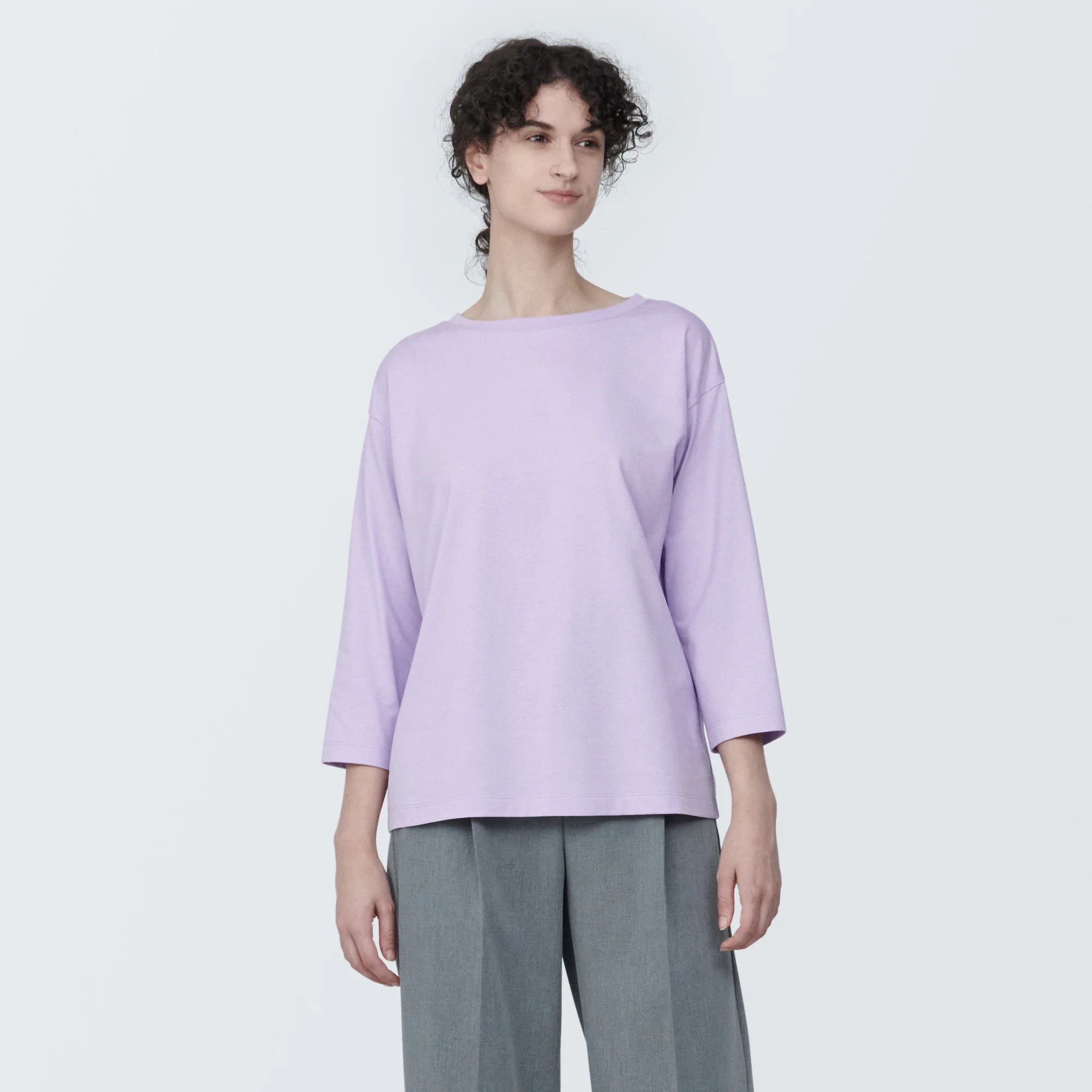 Women's Jersey Boat Neck 3/4 Sleeve T-Shirt - Image 27