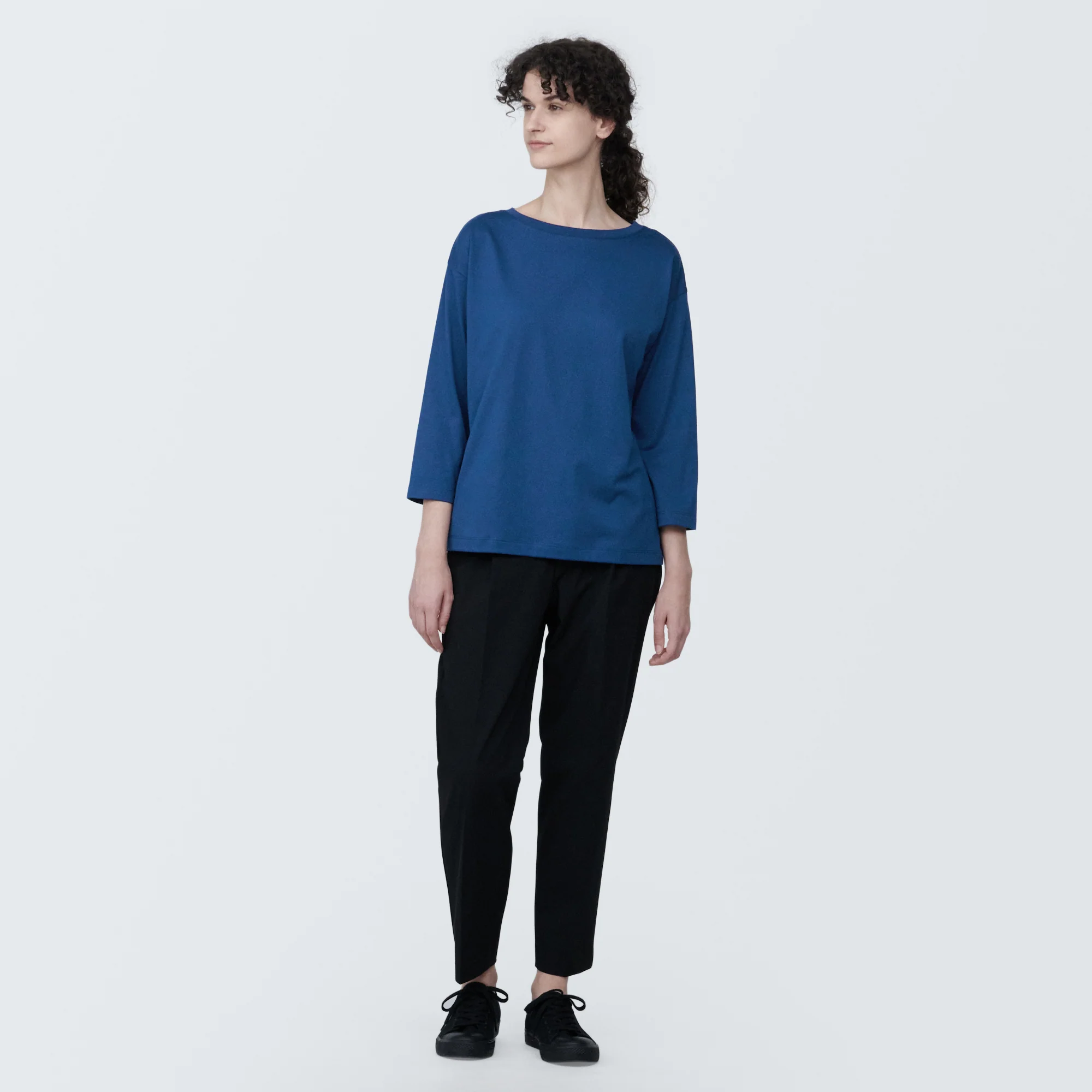 Women's Jersey Boat Neck 3/4 Sleeve T-Shirt - Image 36