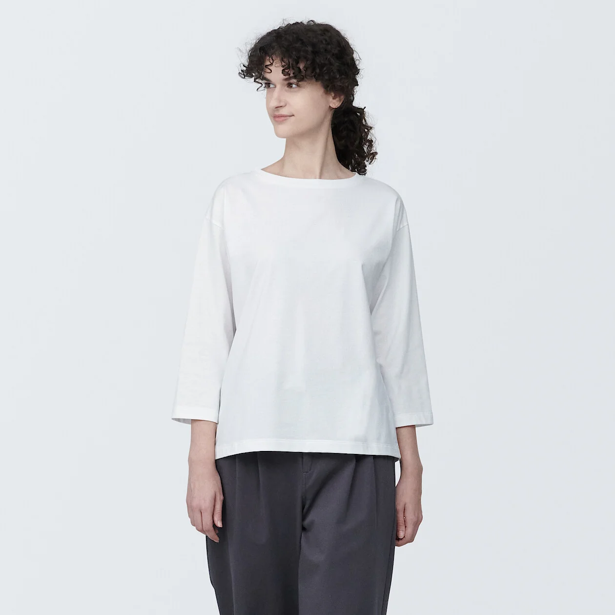 Women's Jersey Boat Neck 3/4 Sleeve T-Shirt - Image 43