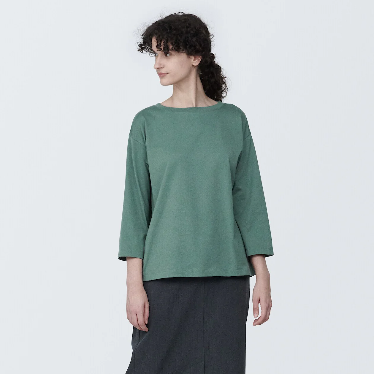 Women's Jersey Boat Neck 3/4 Sleeve T-Shirt - Image 51