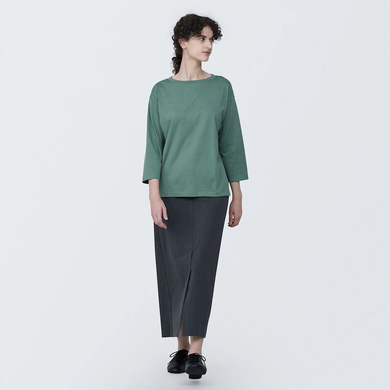 Women's Jersey Boat Neck 3/4 Sleeve T-Shirt - Image 52