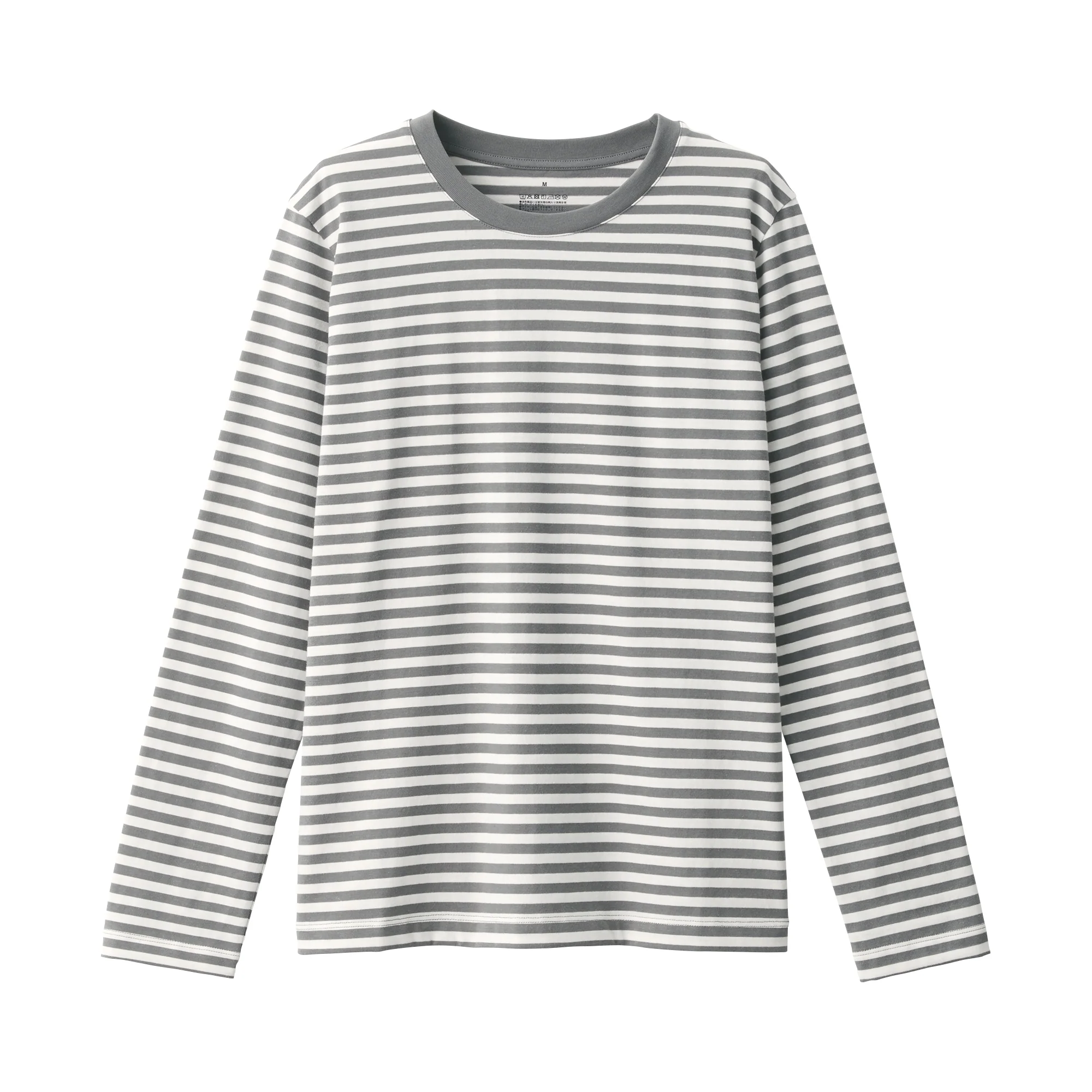 Women's Jersey Crew Neck Long Sleeve Striped T-Shirt - Image 2