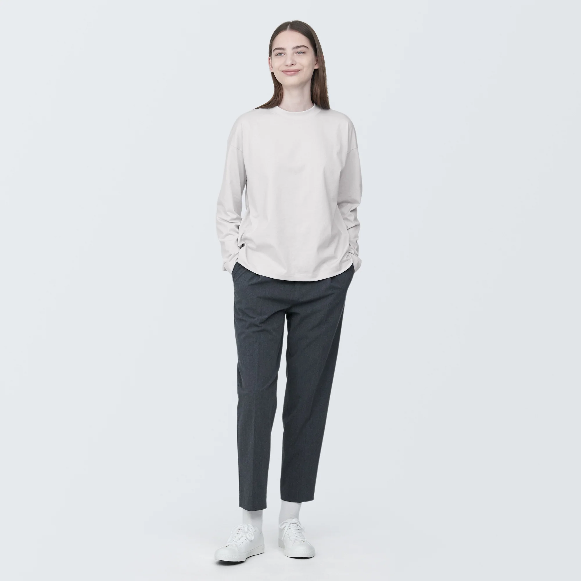Women's Jersey Crew Neck Long Sleeve T-Shirt - Image 11