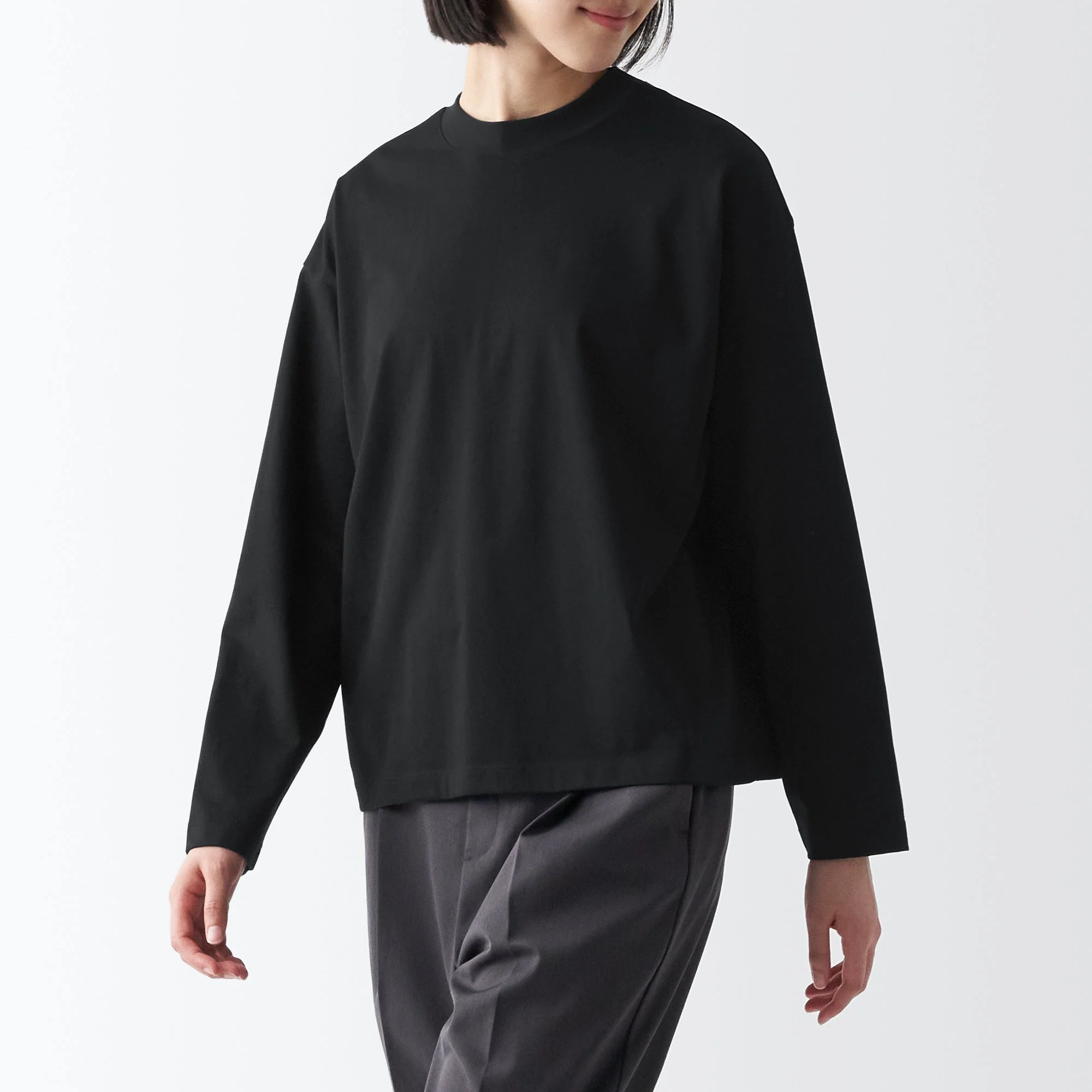 Women's Jersey Crew Neck Long Sleeve T-Shirt - Image 46
