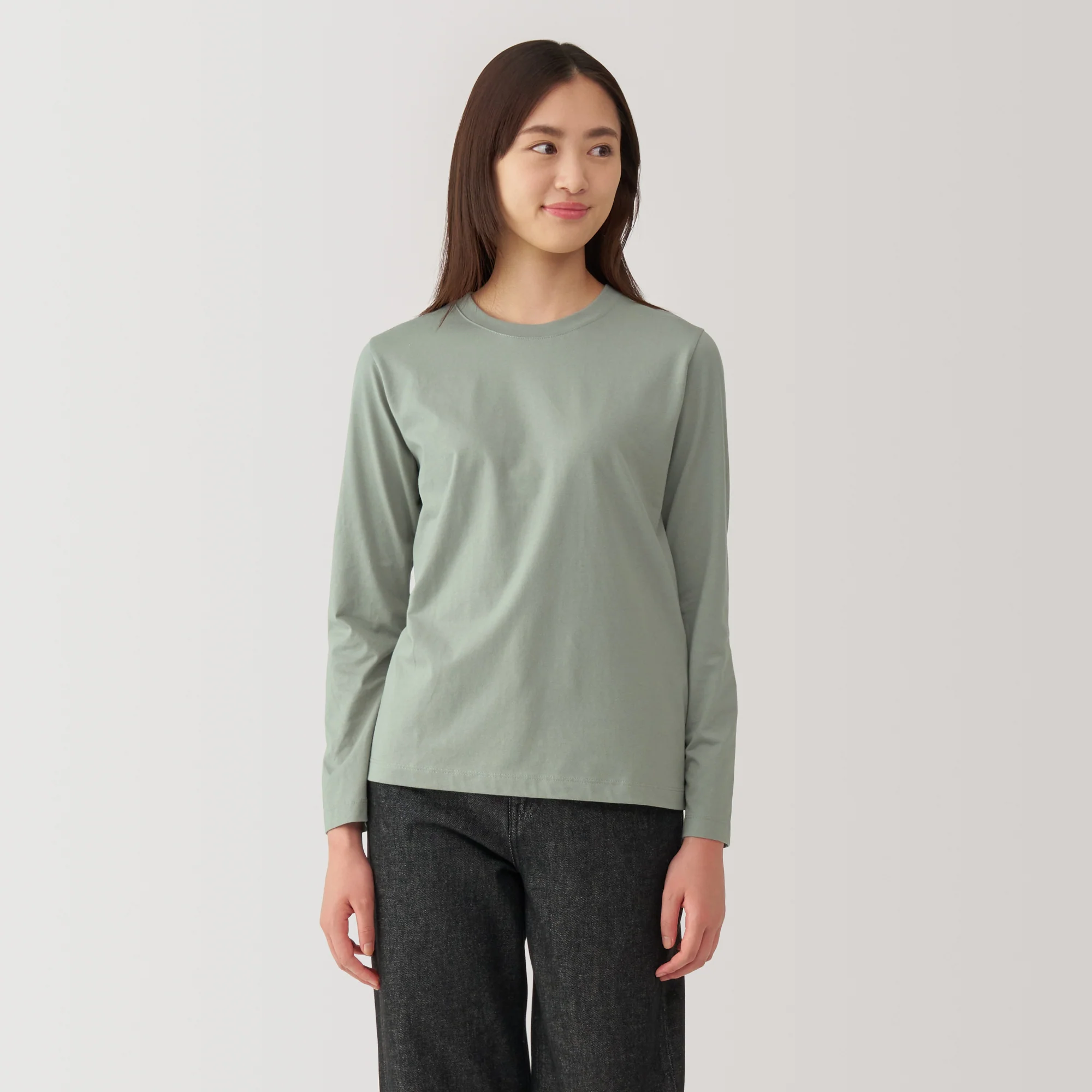 Women's Jersey Crew Neck Long Sleeve T-Shirt - Image 11