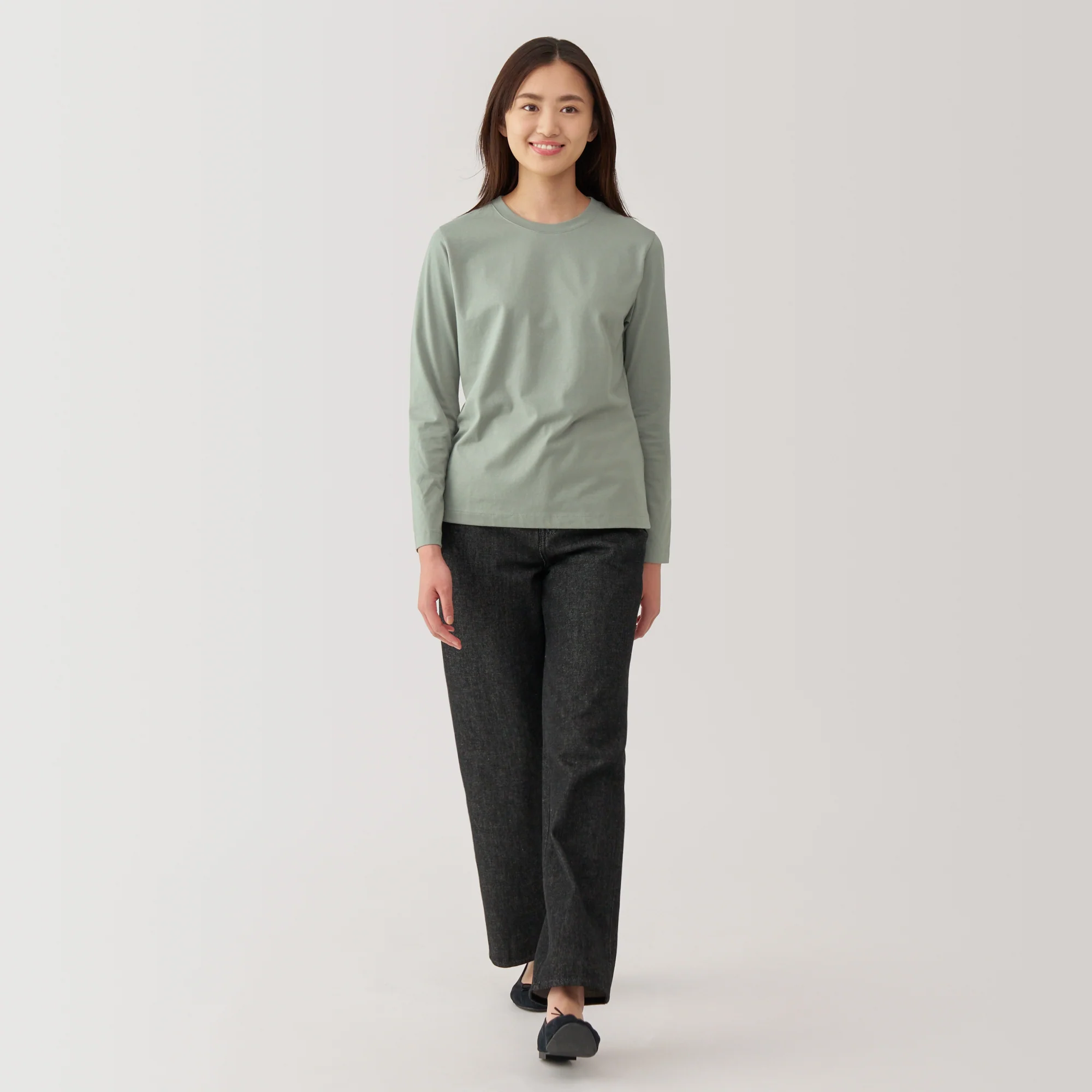 Women's Jersey Crew Neck Long Sleeve T-Shirt - Image 12
