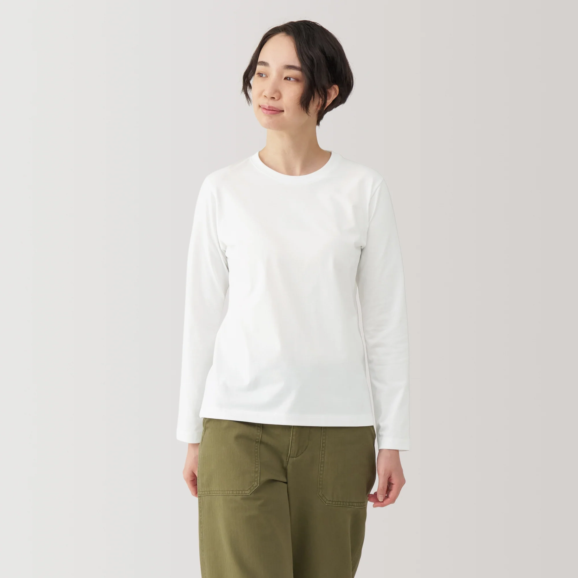 Women's Jersey Crew Neck Long Sleeve T-Shirt - Image 19