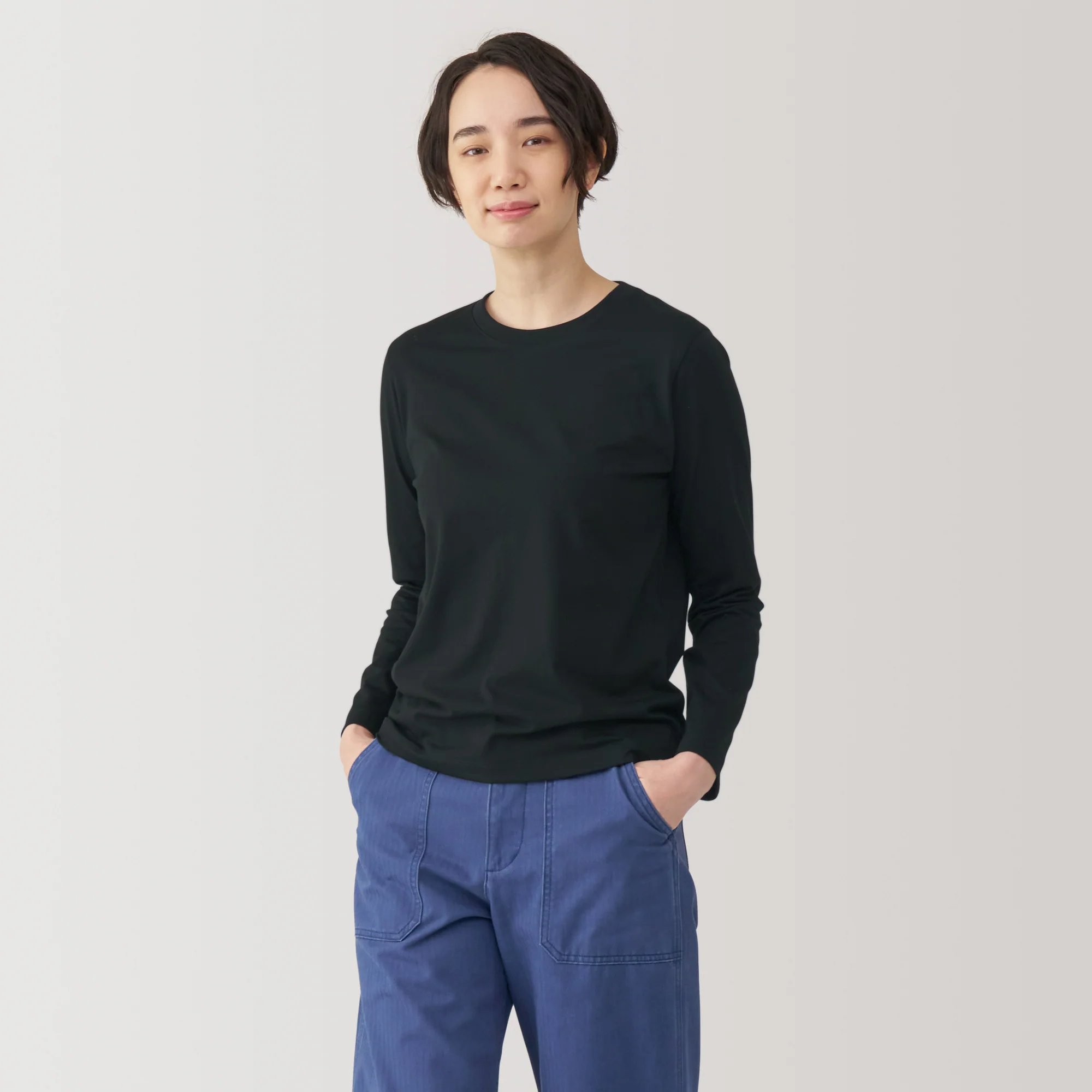 Women's Jersey Crew Neck Long Sleeve T-Shirt - Image 3