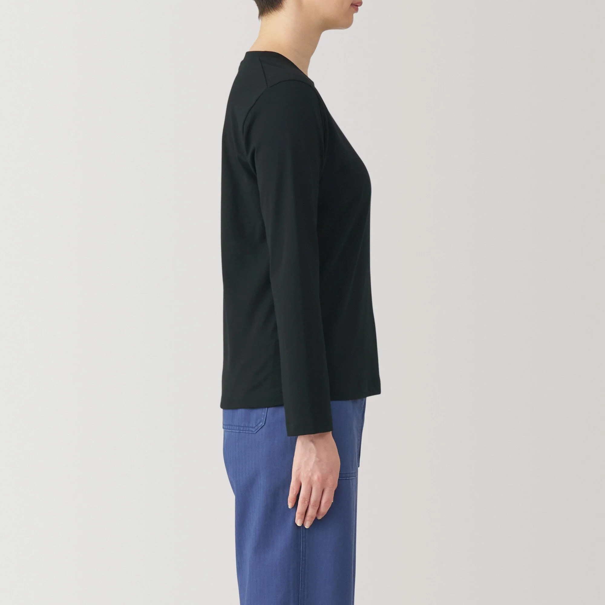 Women's Jersey Crew Neck Long Sleeve T-Shirt - Image 27