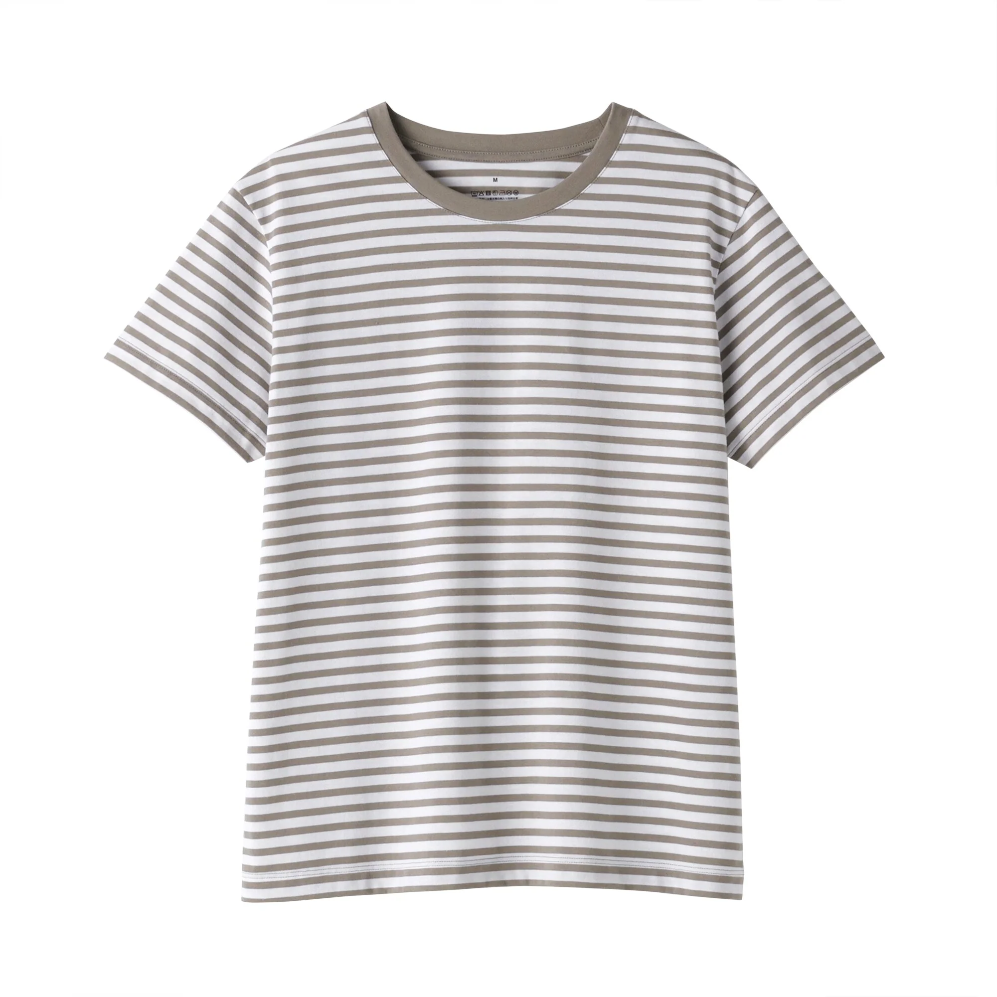 Women's Jersey Crew Neck Short Sleeve Striped T-Shirt - Image 26