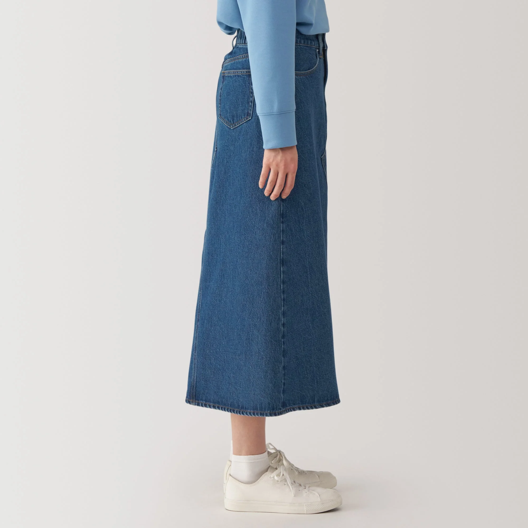 Women's Kapok Blend Denim A-Line Skirt - Image 15